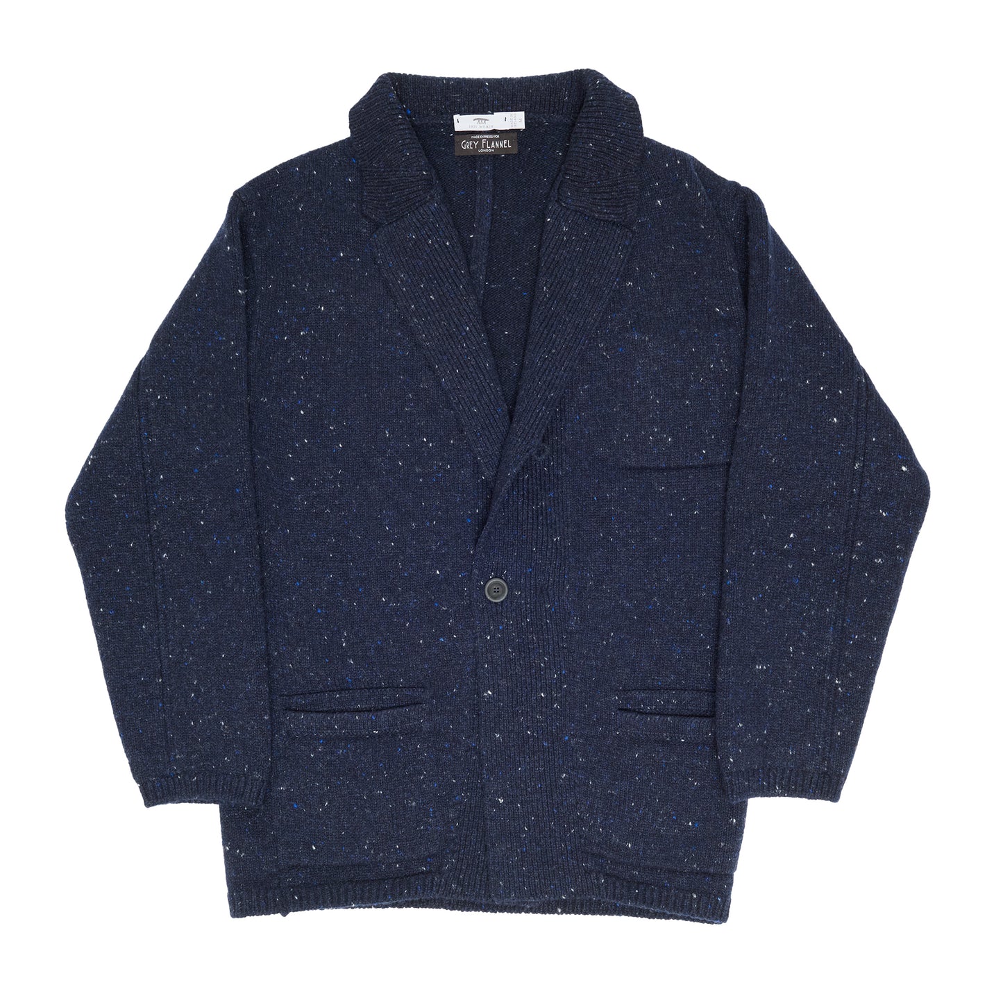 Navy Fleck Relaxed Jacket