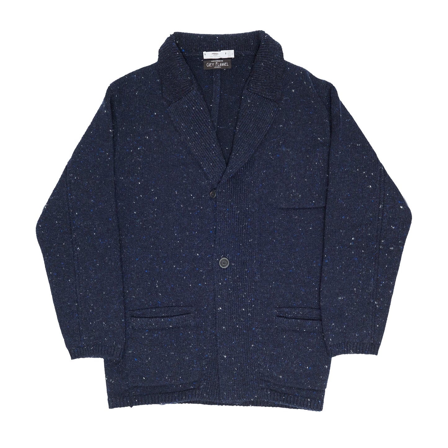 Navy Fleck Relaxed Jacket
