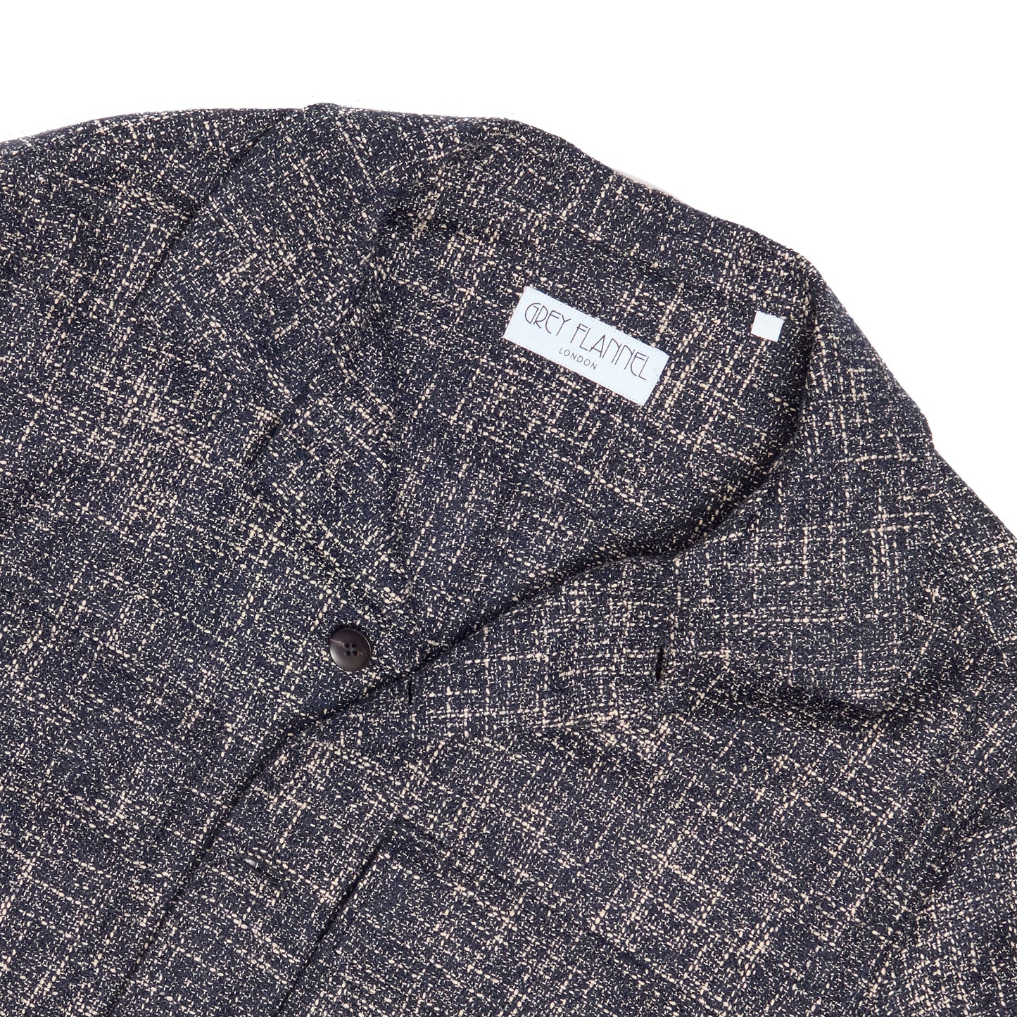 Navy Fleck Overshirt