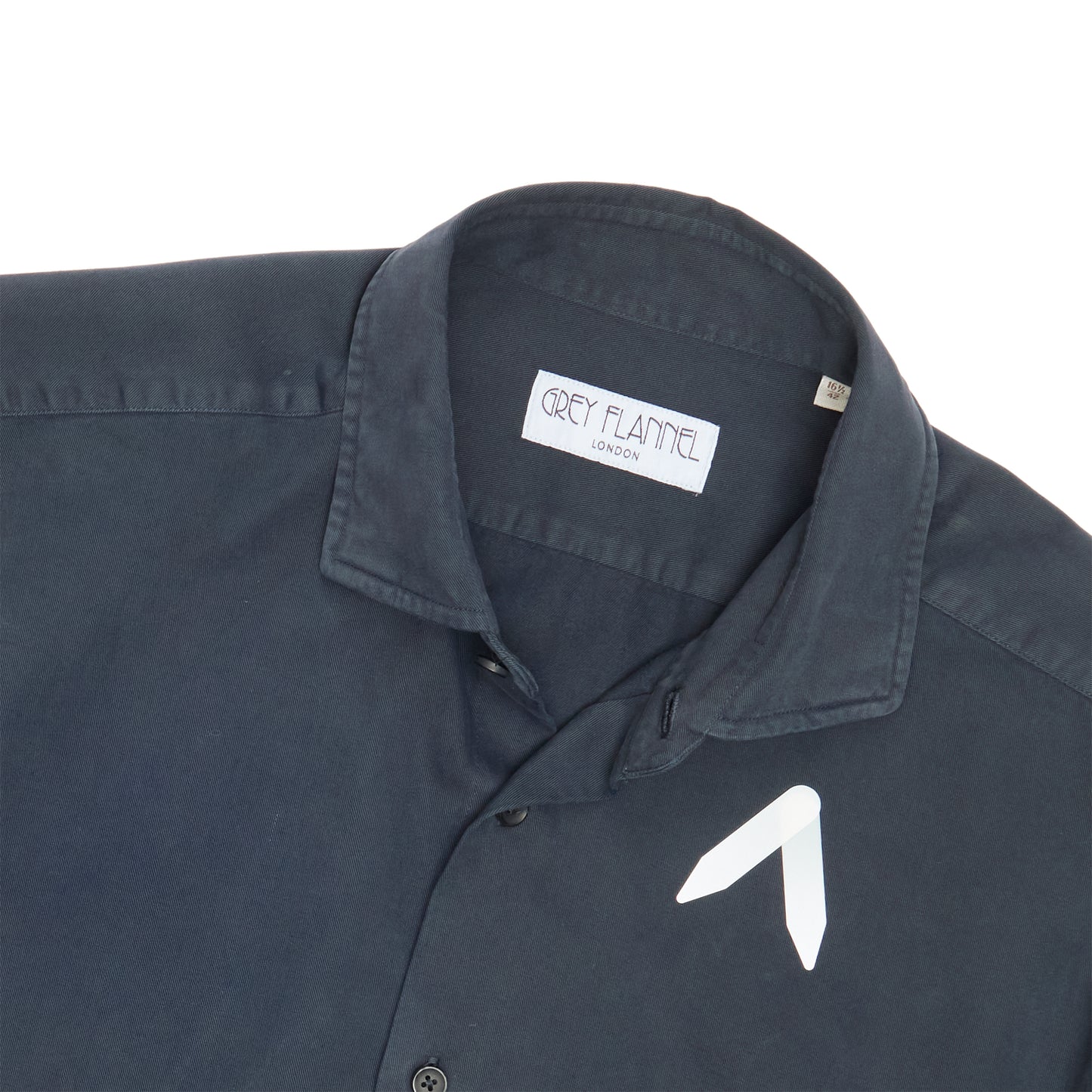 Navy Garment Dyed Twill Shirt