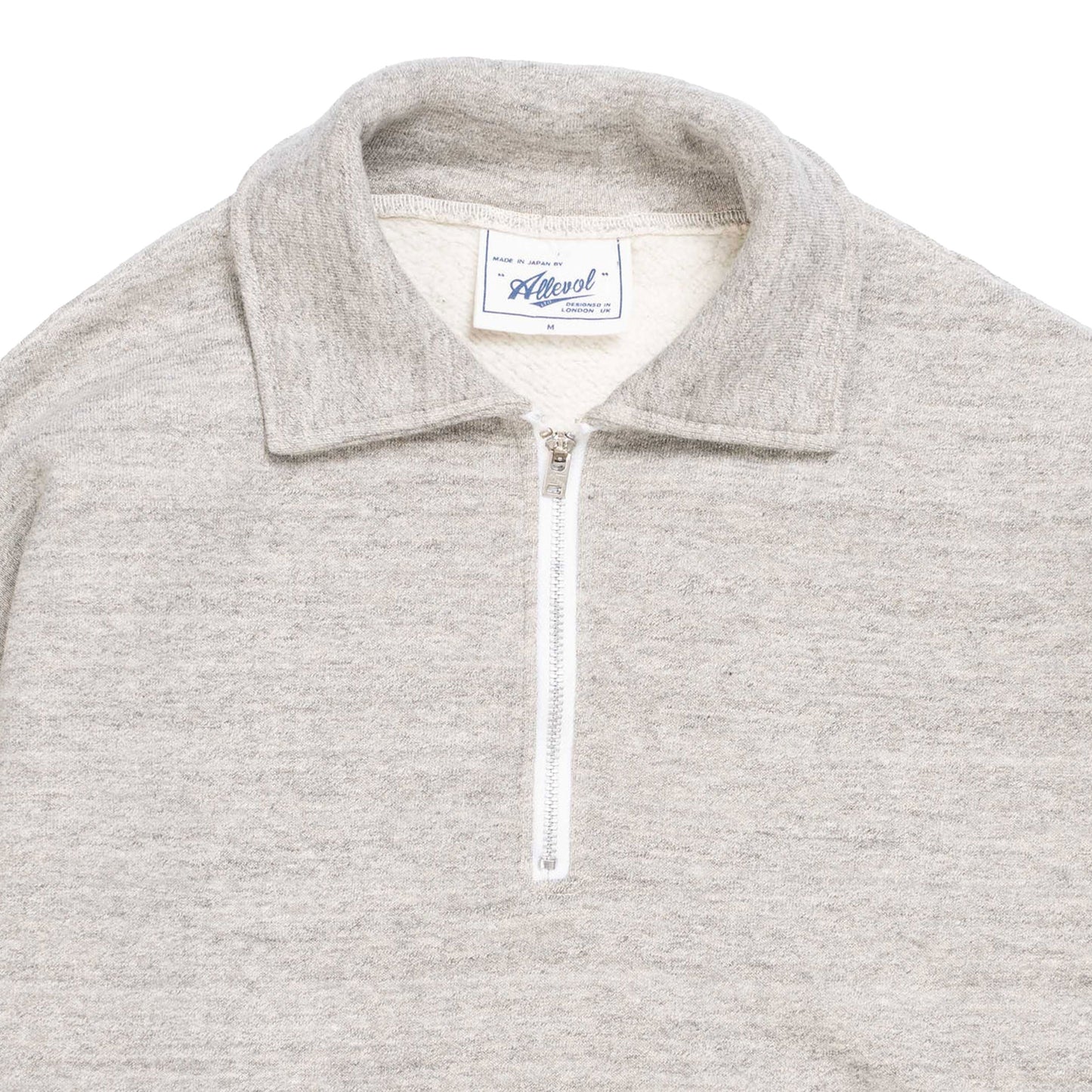 Grey Loopwheel Quarter Zip Sweatshirt