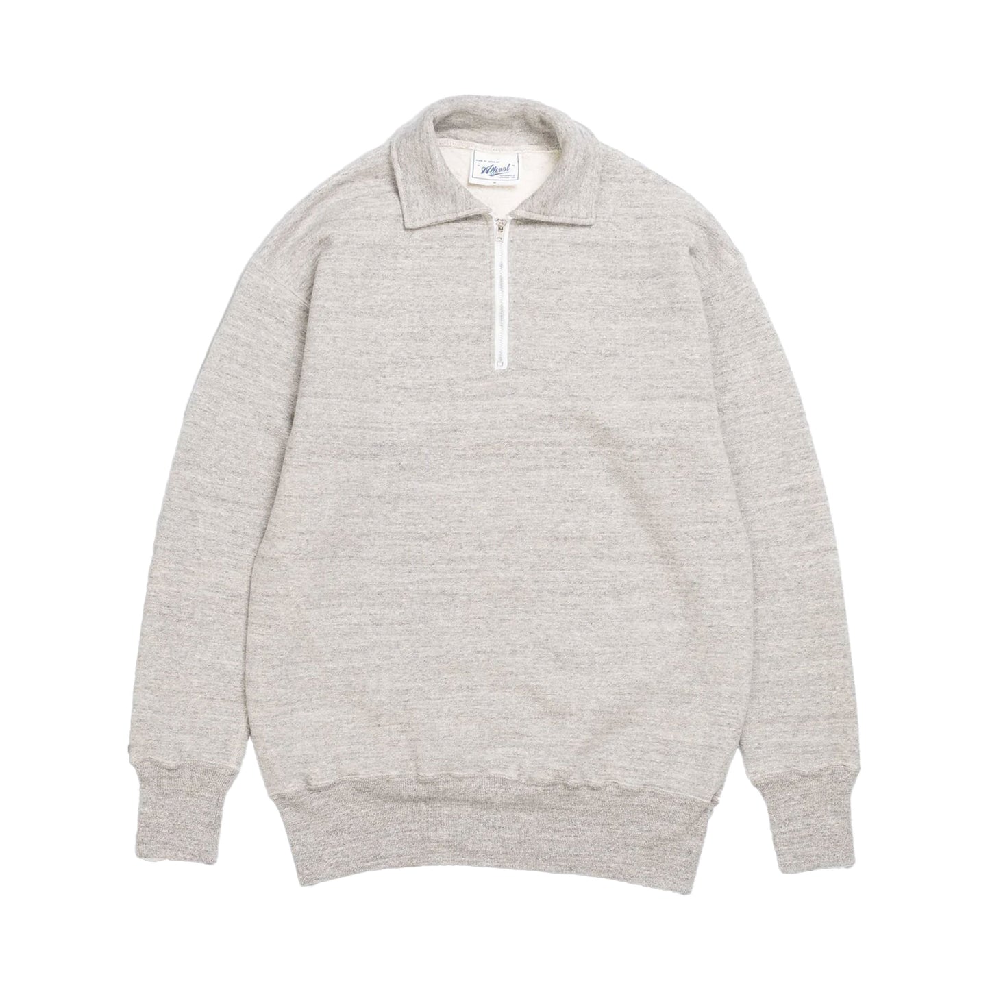 Grey Loopwheel Quarter Zip Sweatshirt