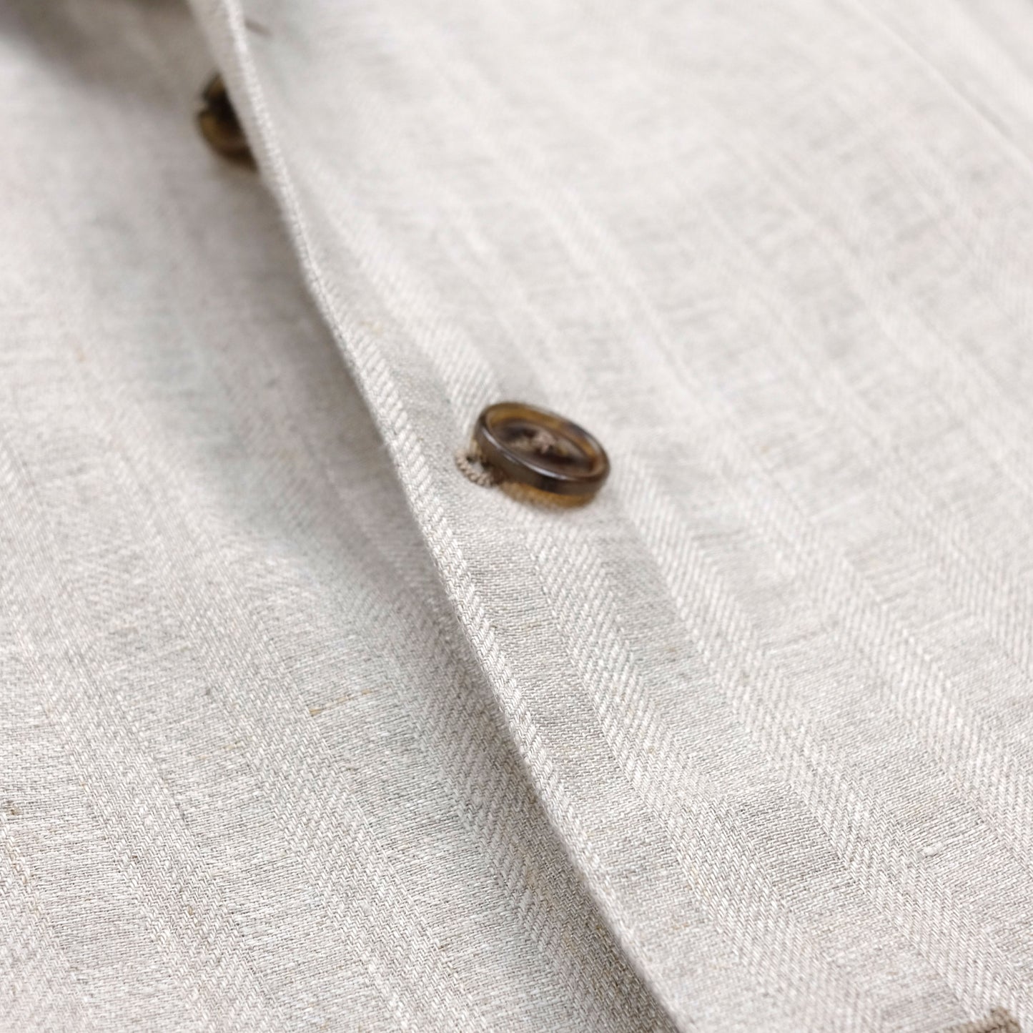 Beige Hemp Herringbone Blazer / Jacketinthebox