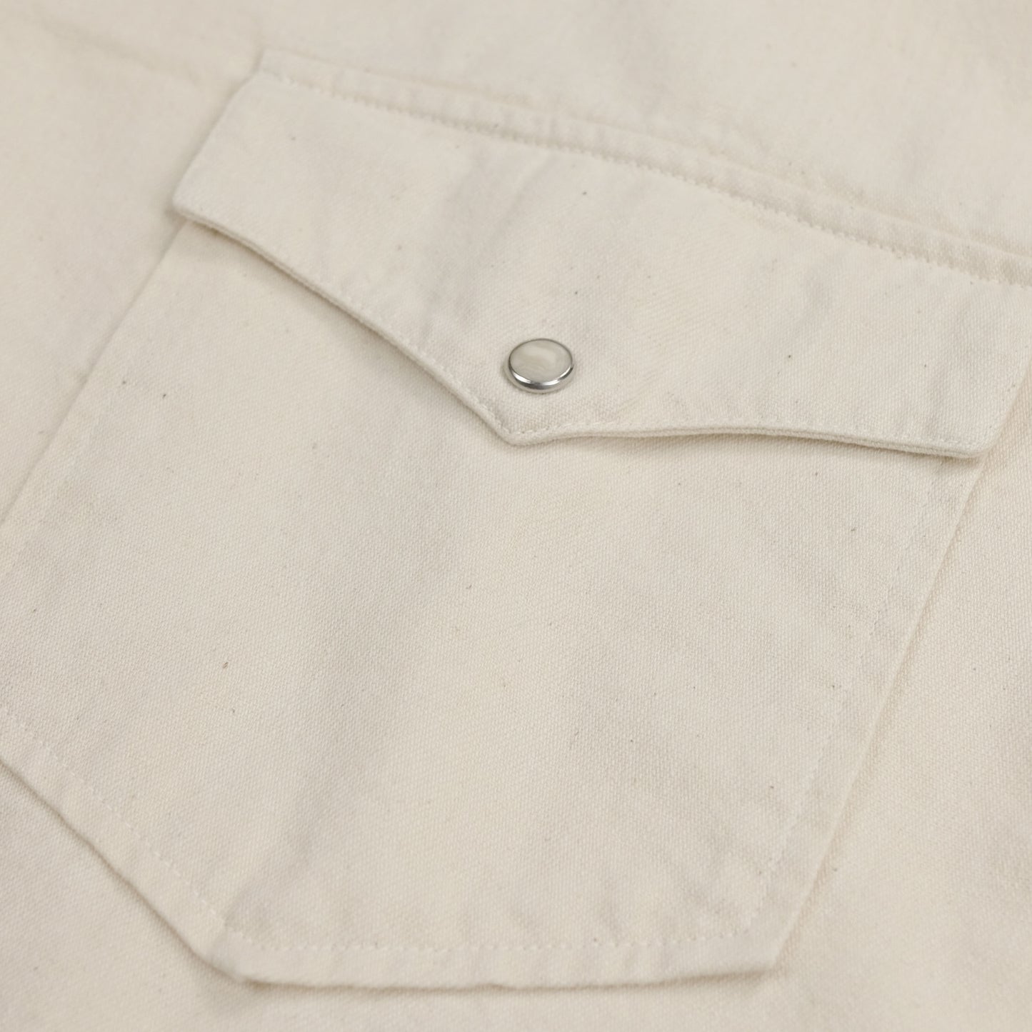Heavy Ecru Cotton Western Shirt