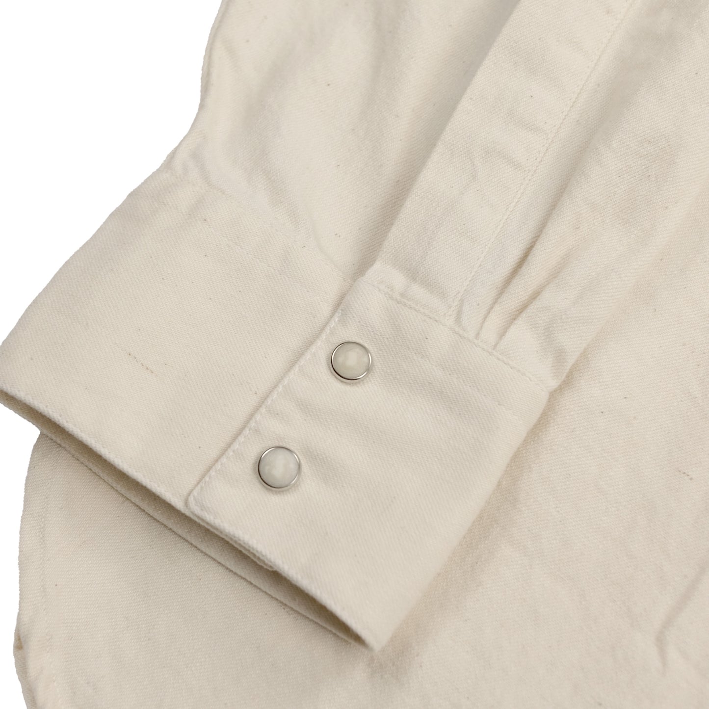 Heavy Ecru Cotton Western Shirt