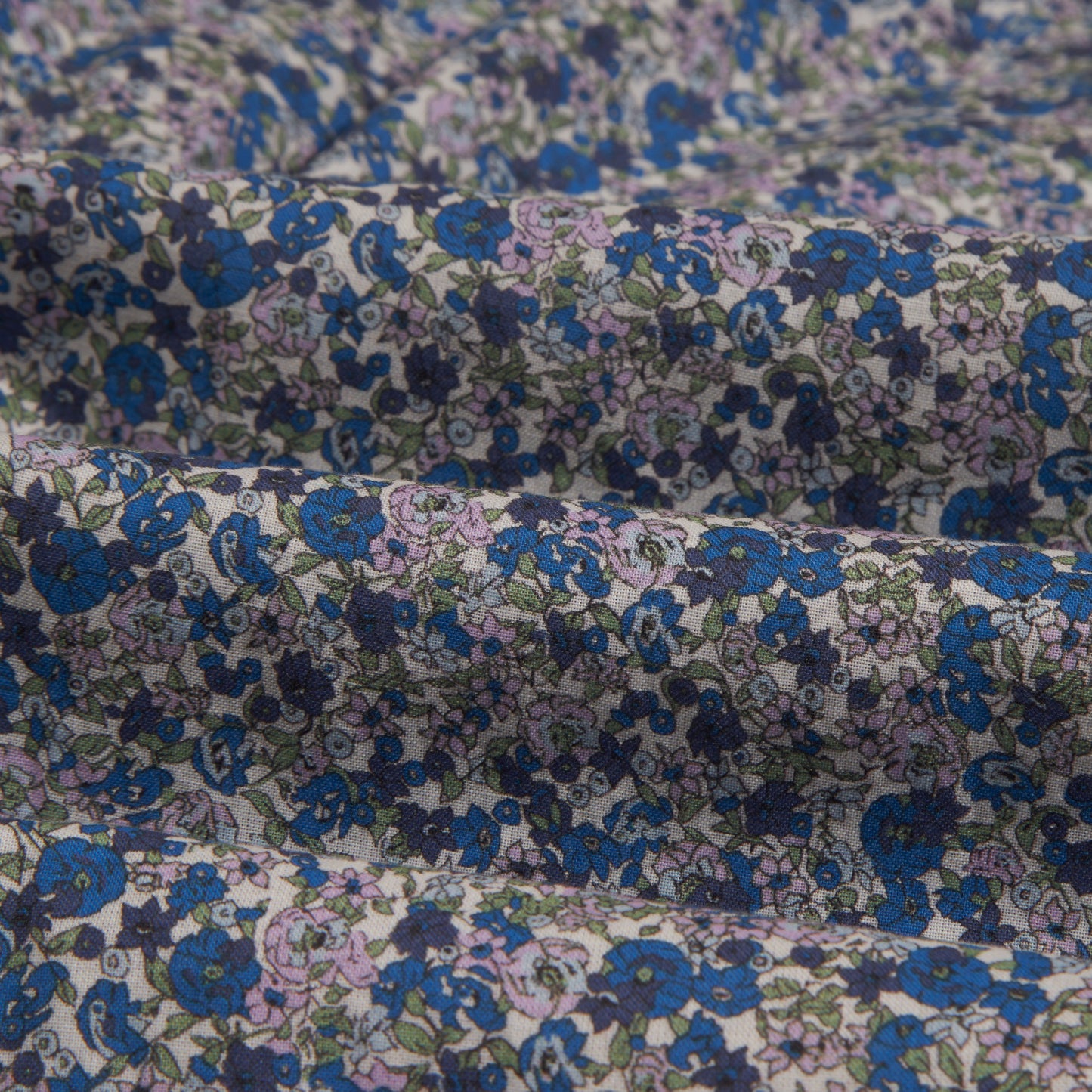 Blue Pansie Bowling Shirt