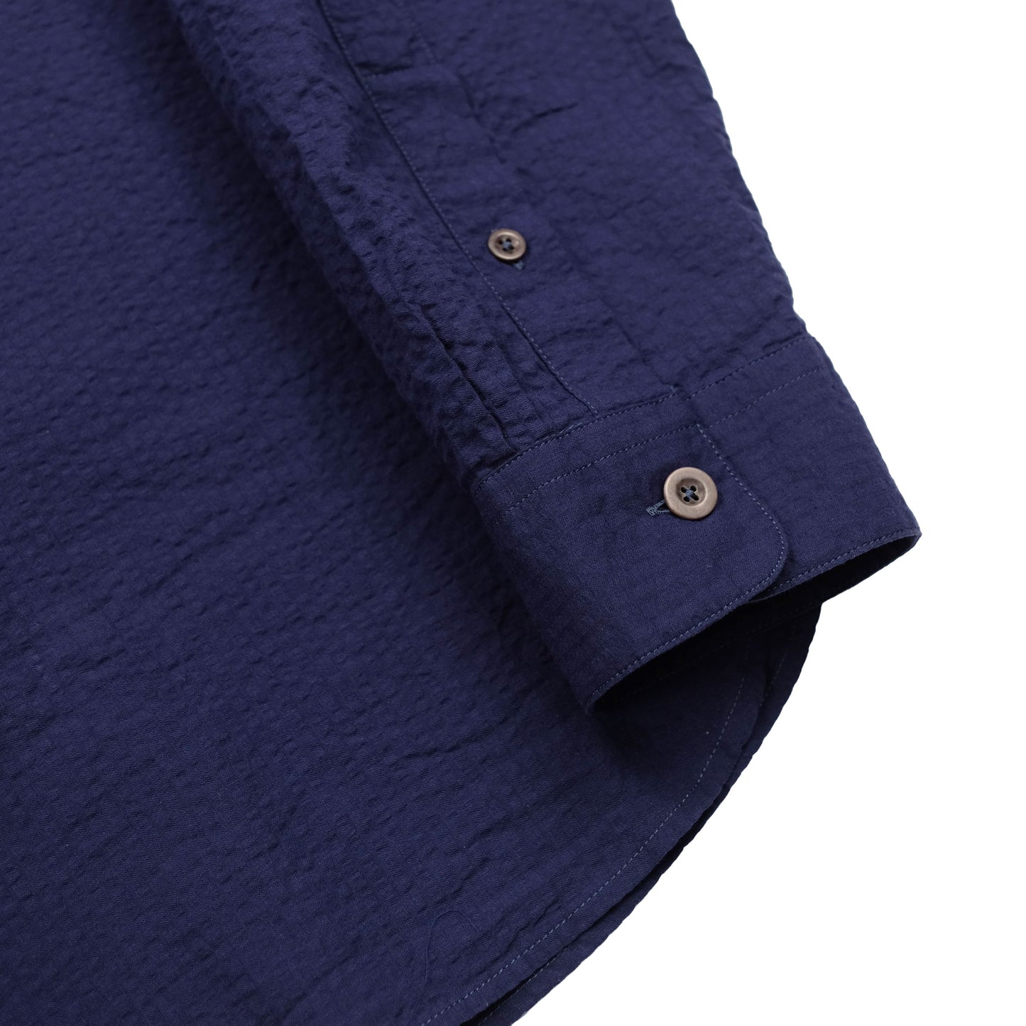 Navy Seersucker Popover Shirt