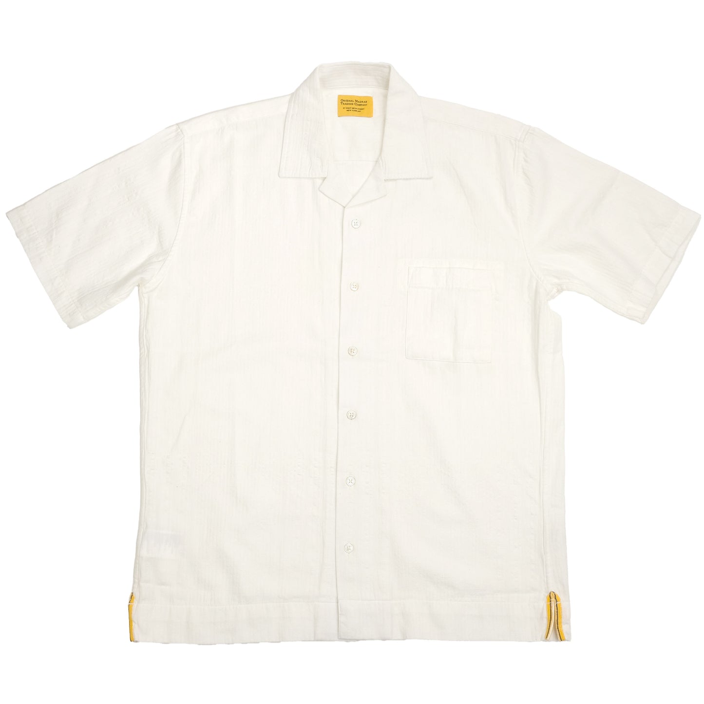 White Seersucker / N°30 Cuban Short Sleeve Shirt