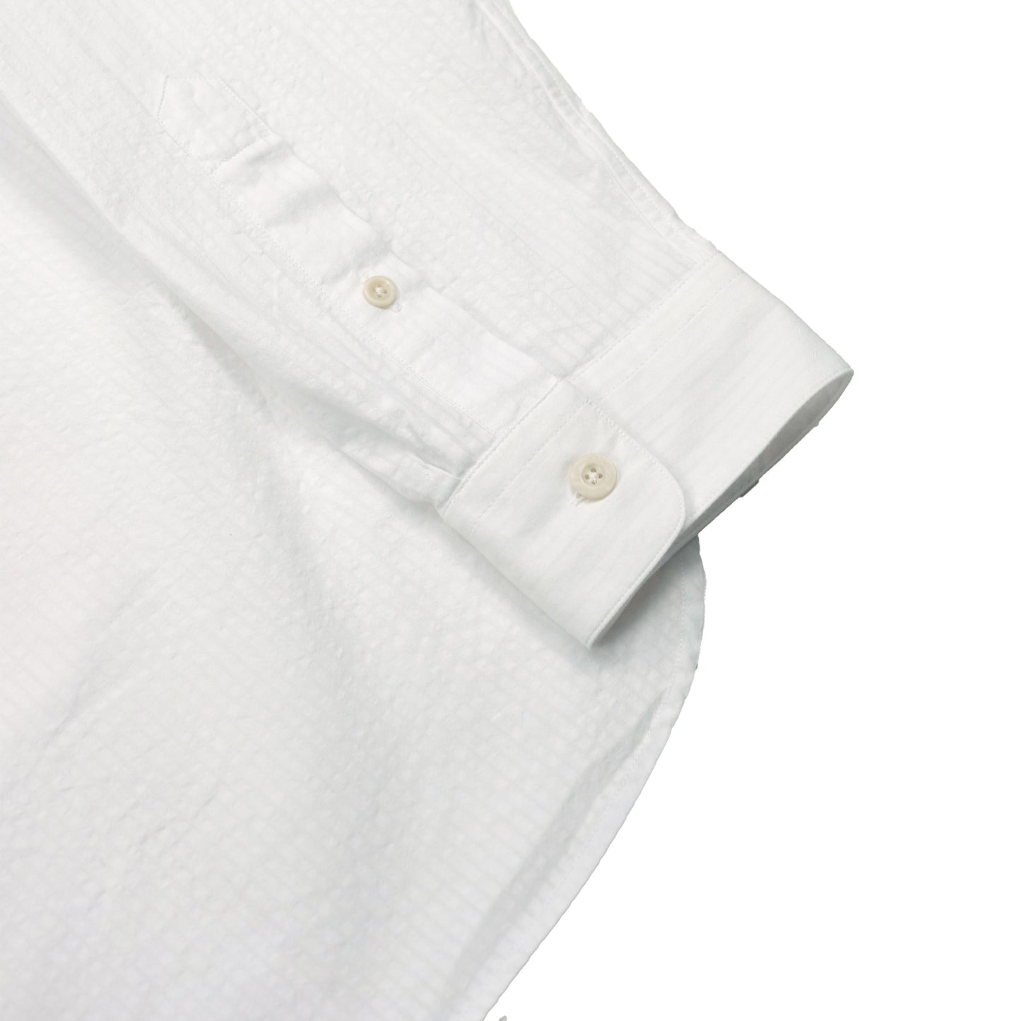 White Seersucker Popover Shirt