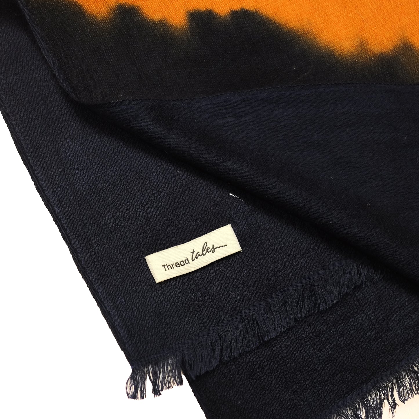 Large Cashmere Diamond Tie Dye Scarf (Orange)
