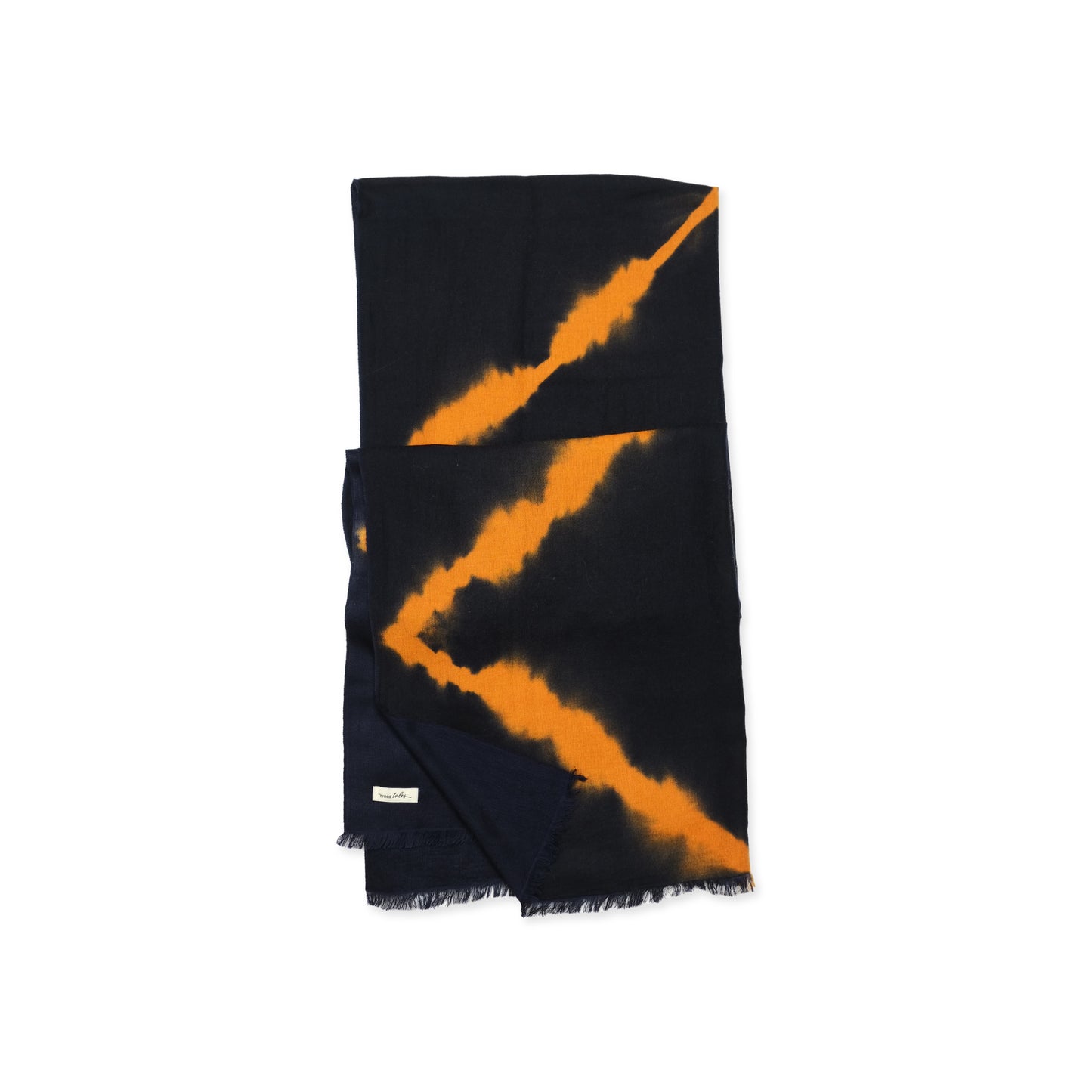 Large Cashmere Diamond Tie Dye Scarf (Orange)