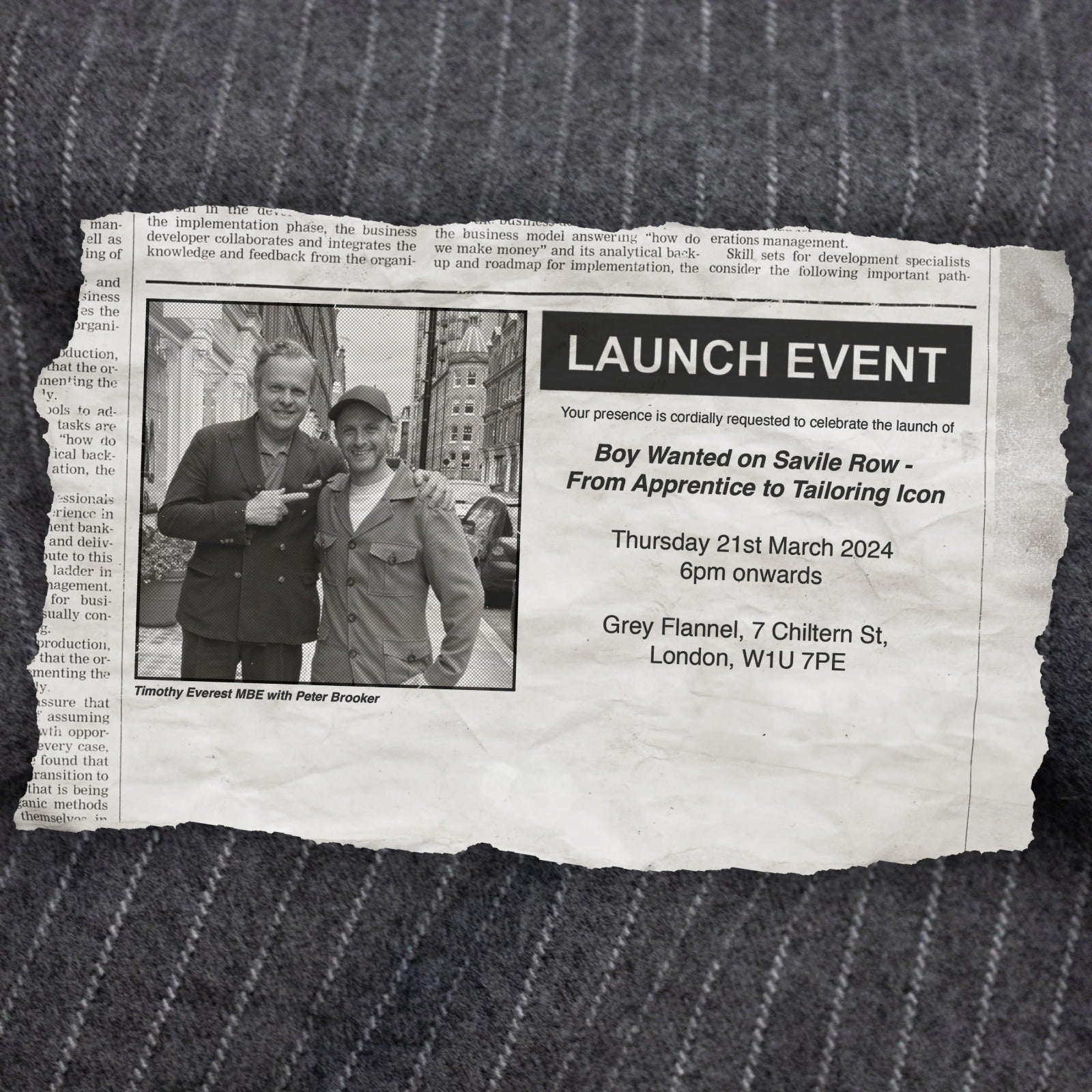 Timothy Everest Book Launch