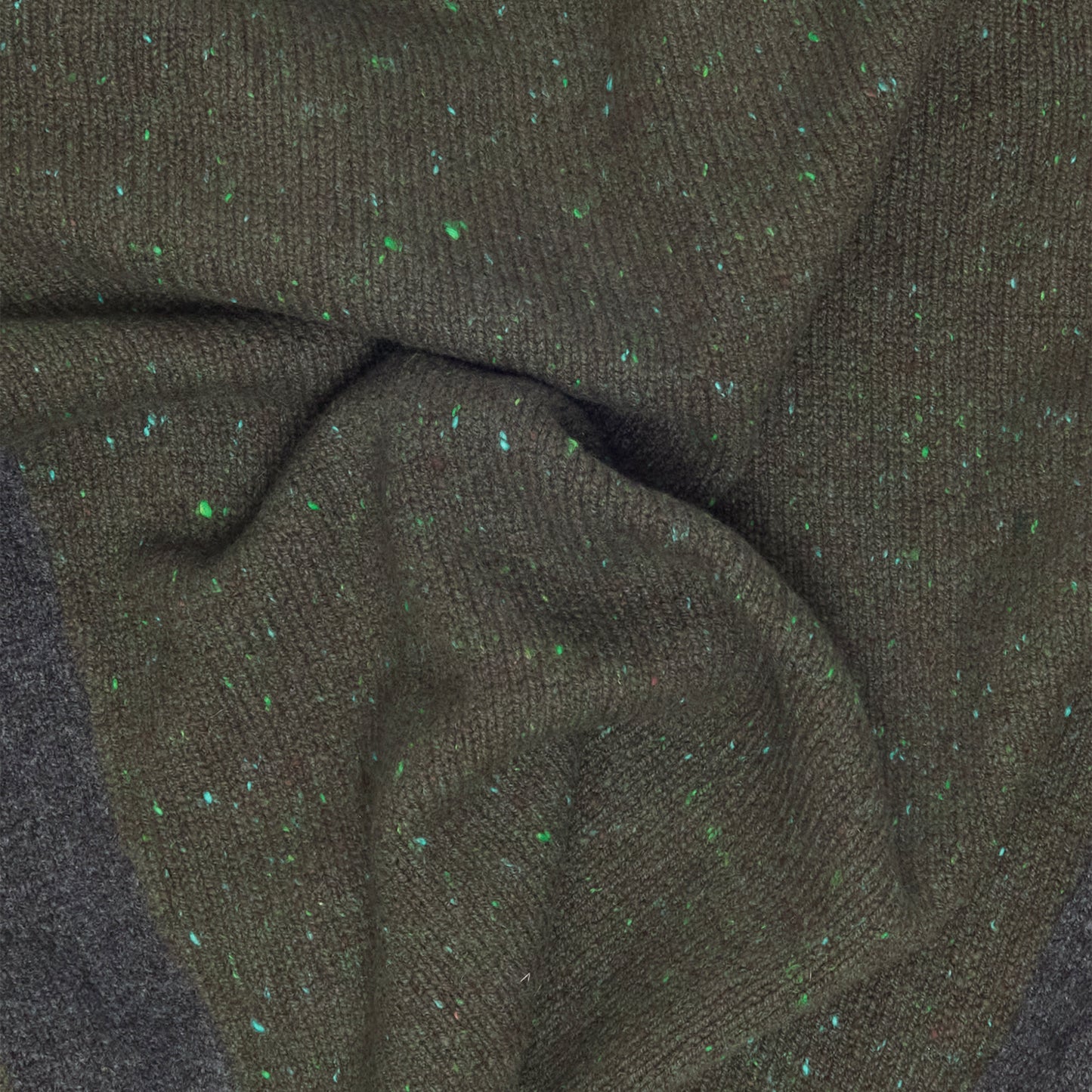 Green Pocket Contrast Sweater