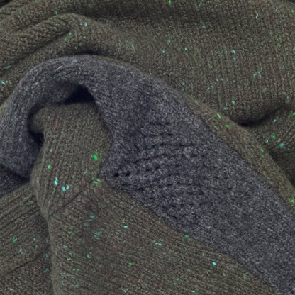 Green Pocket Contrast Sweater