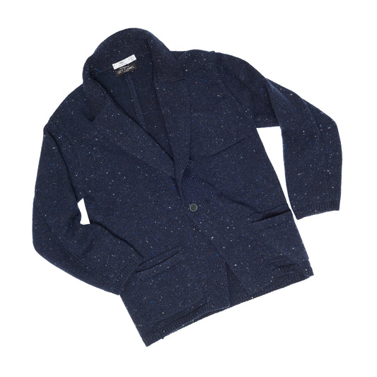 Navy Fleck Relaxed Jacket