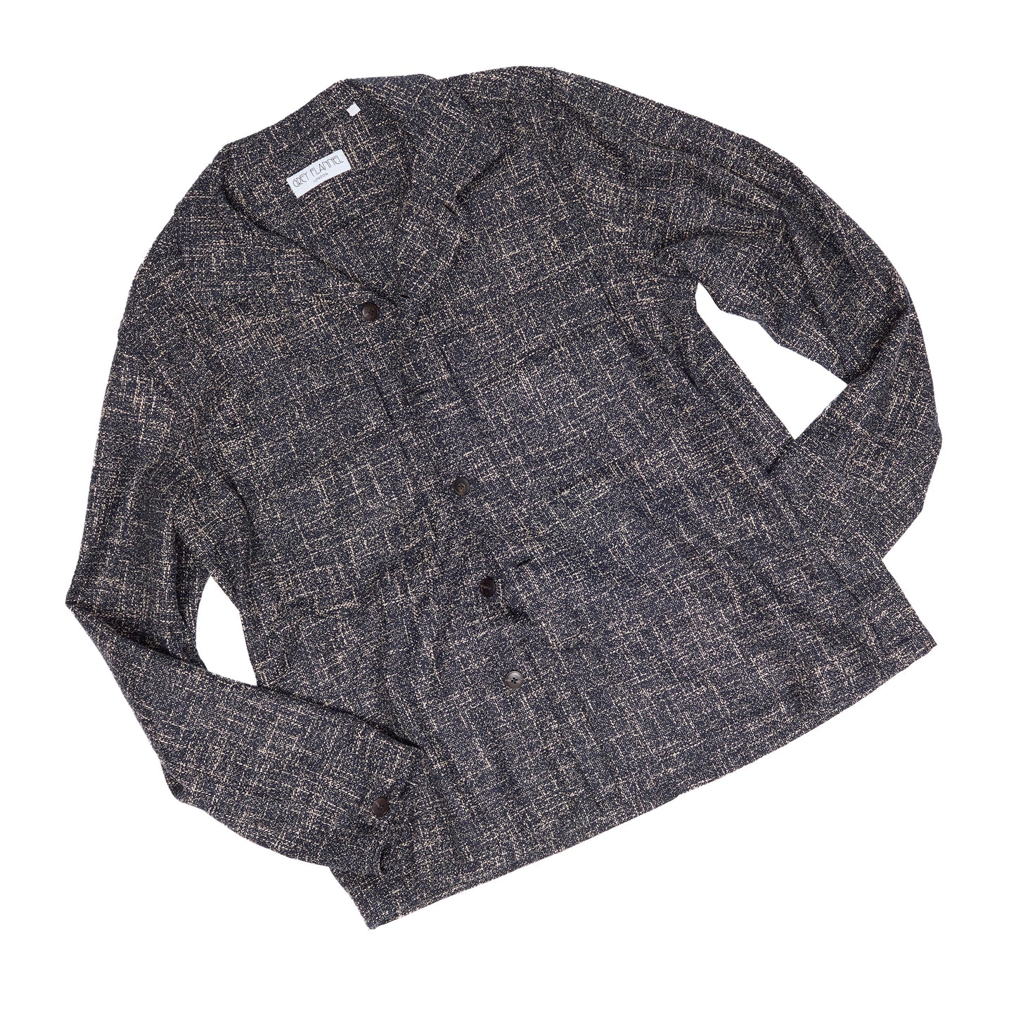 Navy Fleck Overshirt