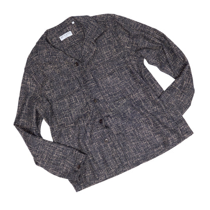 Navy Fleck Overshirt