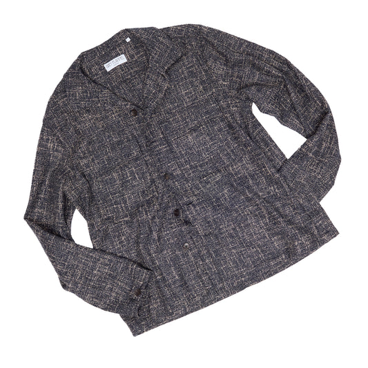 Navy Fleck Overshirt