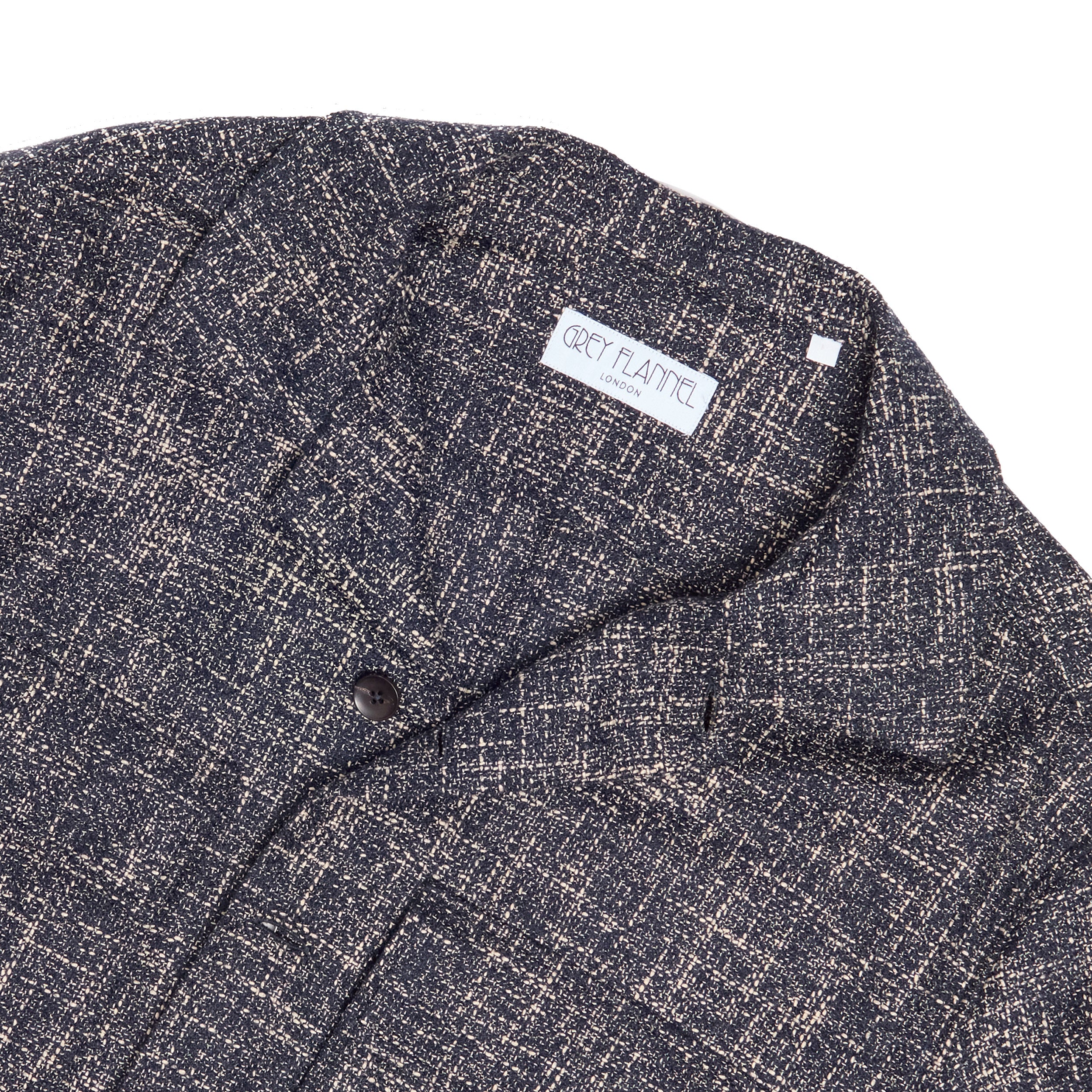 Navy Fleck Overshirt