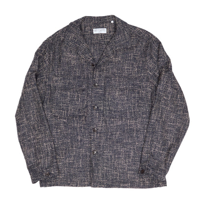 Navy Fleck Overshirt