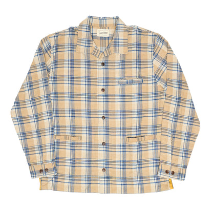 Brushed Raw Organic Yarn / N°178 Camp Collar Long Sleeve Shirt