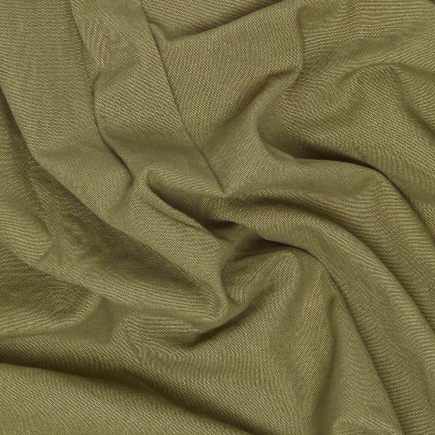Olive Oxford Weave / N°178 Camp Collar Long Sleeve Shirt