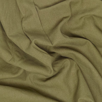 Olive Oxford Weave / N°178 Camp Collar Long Sleeve Shirt