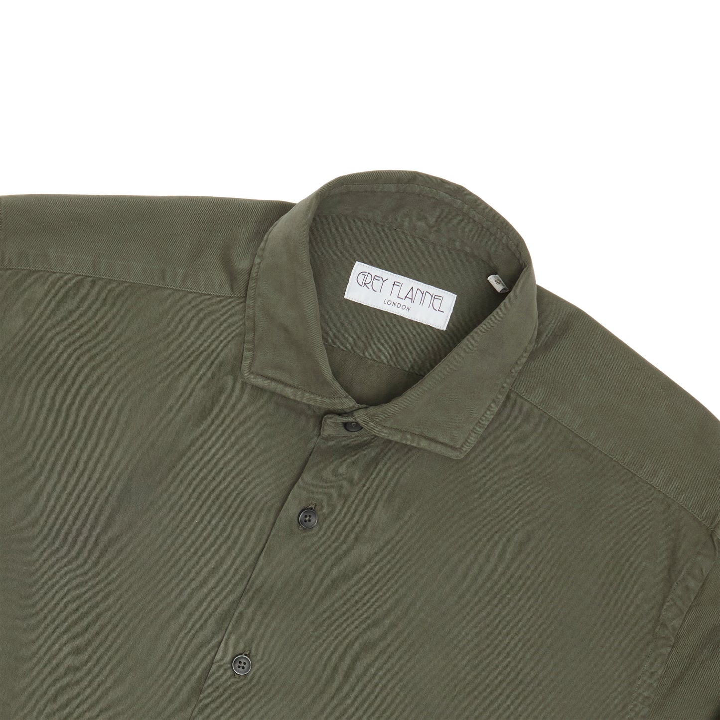 Forest Green Garment Dyed Twill Shirt