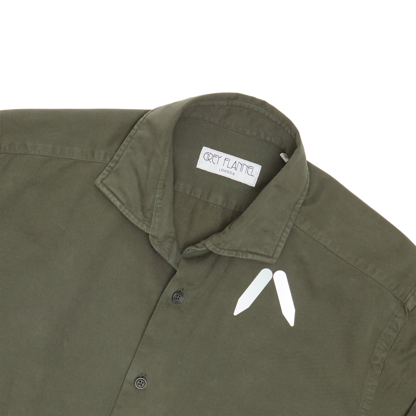 Forest Green Garment Dyed Twill Shirt
