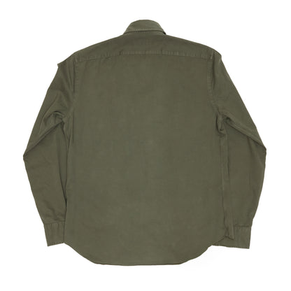 Forest Green Garment Dyed Twill Shirt
