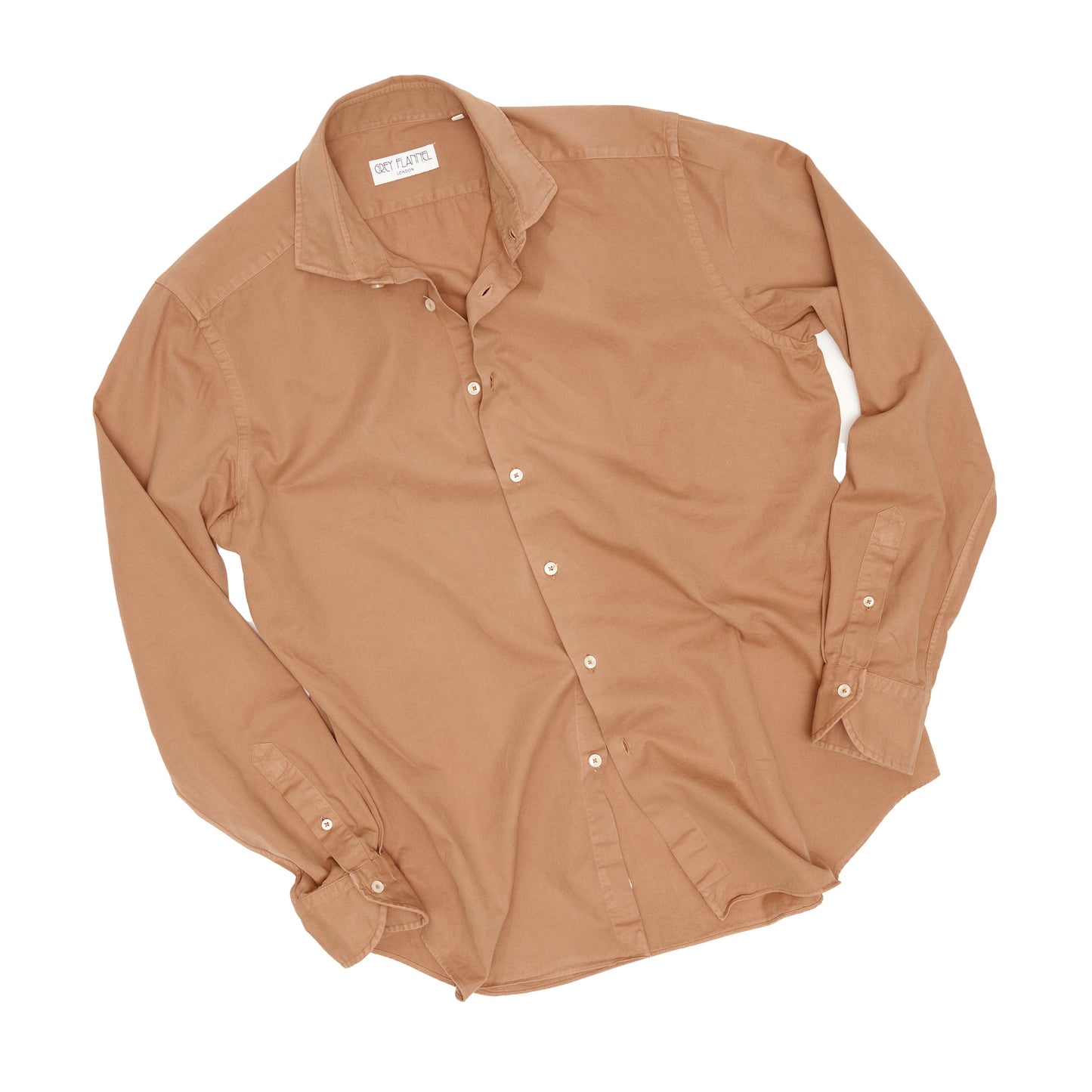 Pecan Garment Dyed Twill Shirt