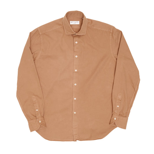 Pecan Garment Dyed Twill Shirt