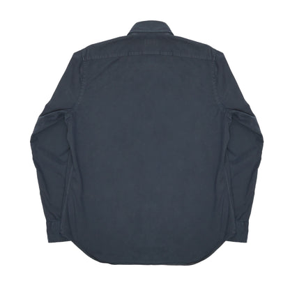 Navy Garment Dyed Twill Shirt