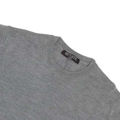 Grey Wool Long Sleeve Crewneck Sweater
