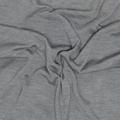 Grey Wool Long Sleeve Crewneck Sweater