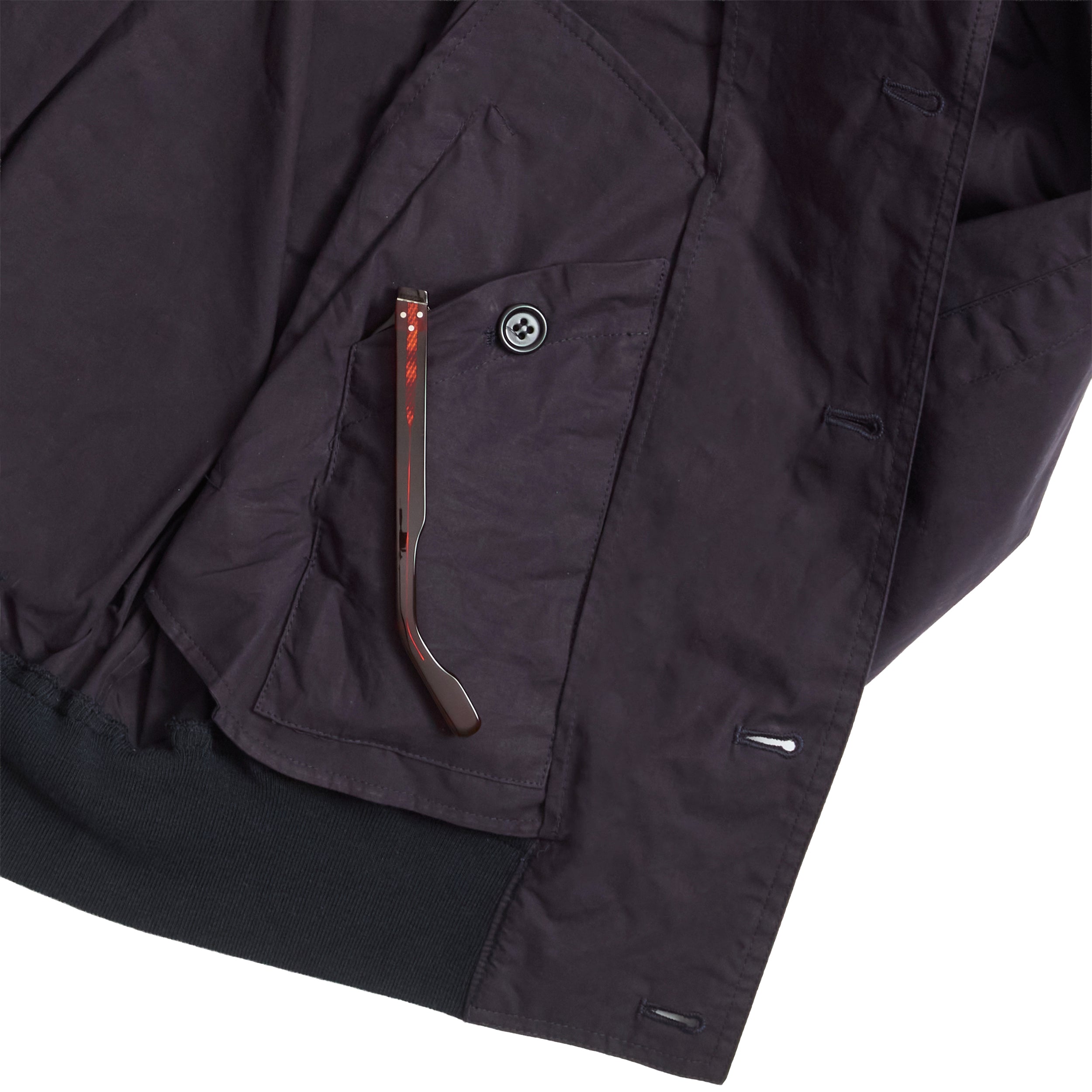 Navy Waxed Vale Jacket