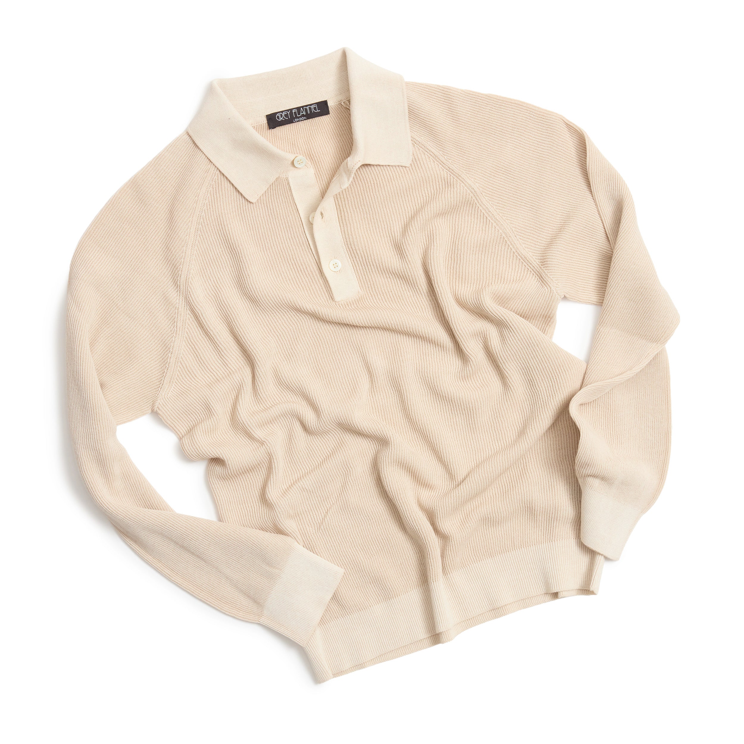 Peach Raglan Polo L/S