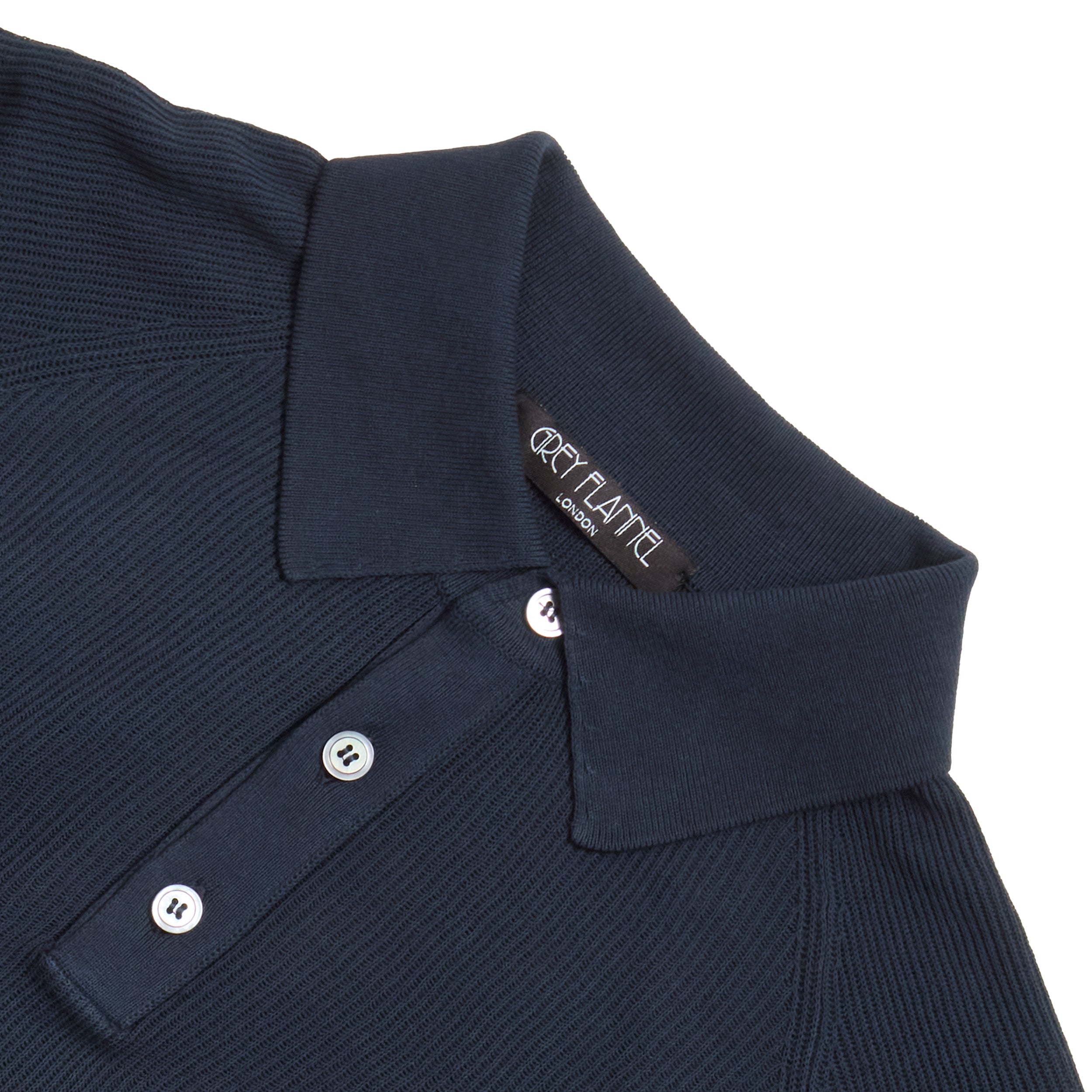 Navy Raglan Polo L/S