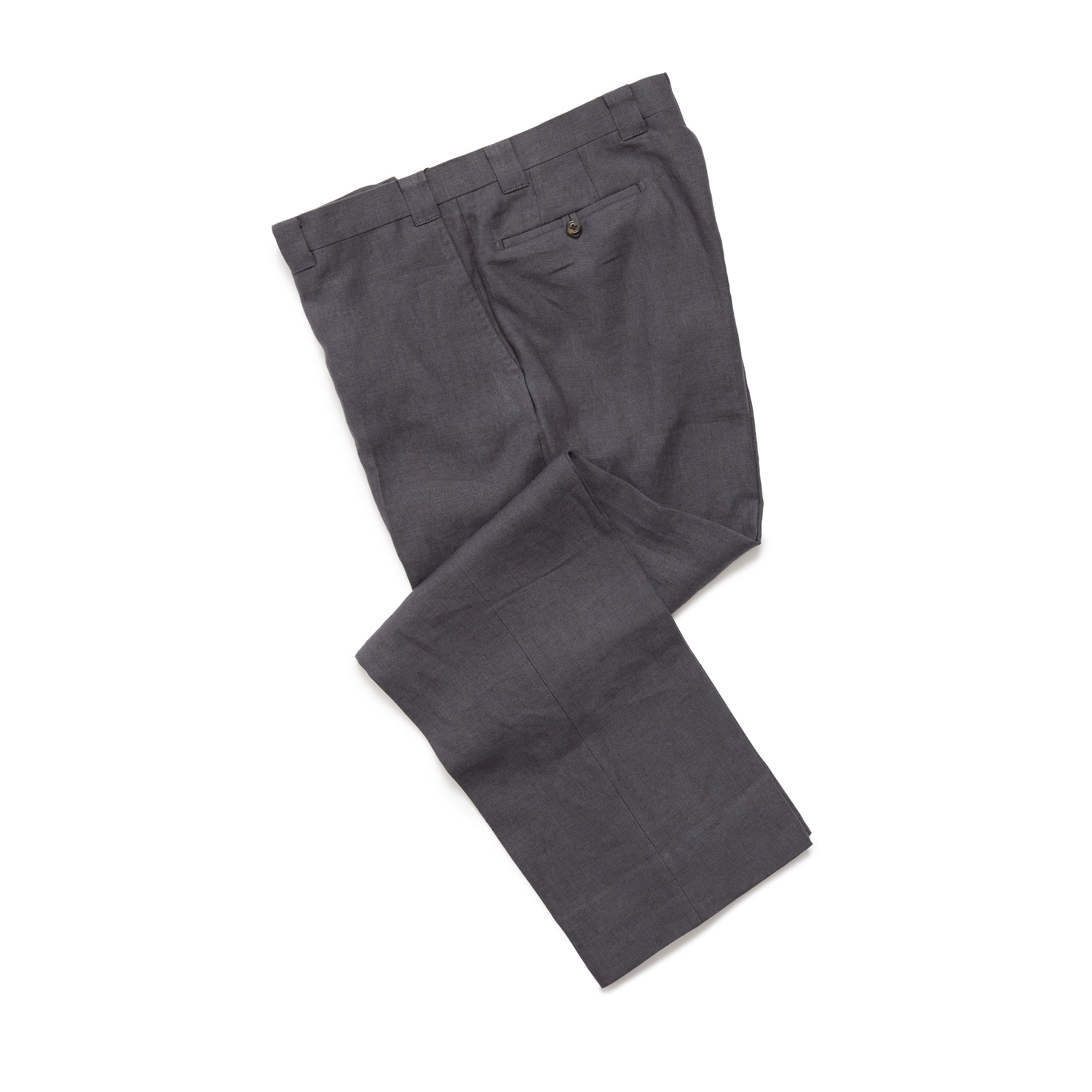 Charcoal Linen Drape Chino