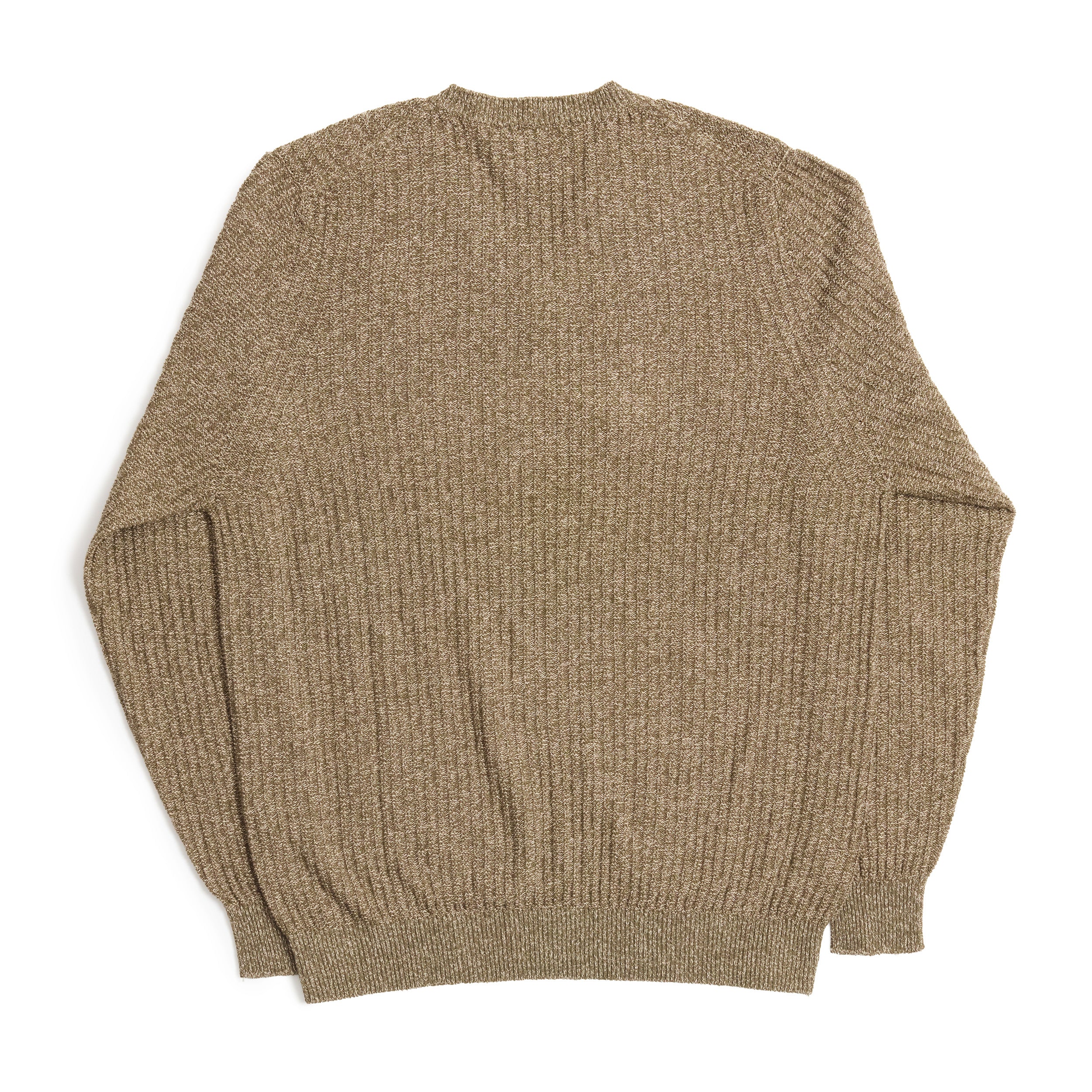 Khaki Moss Rib V Neck
