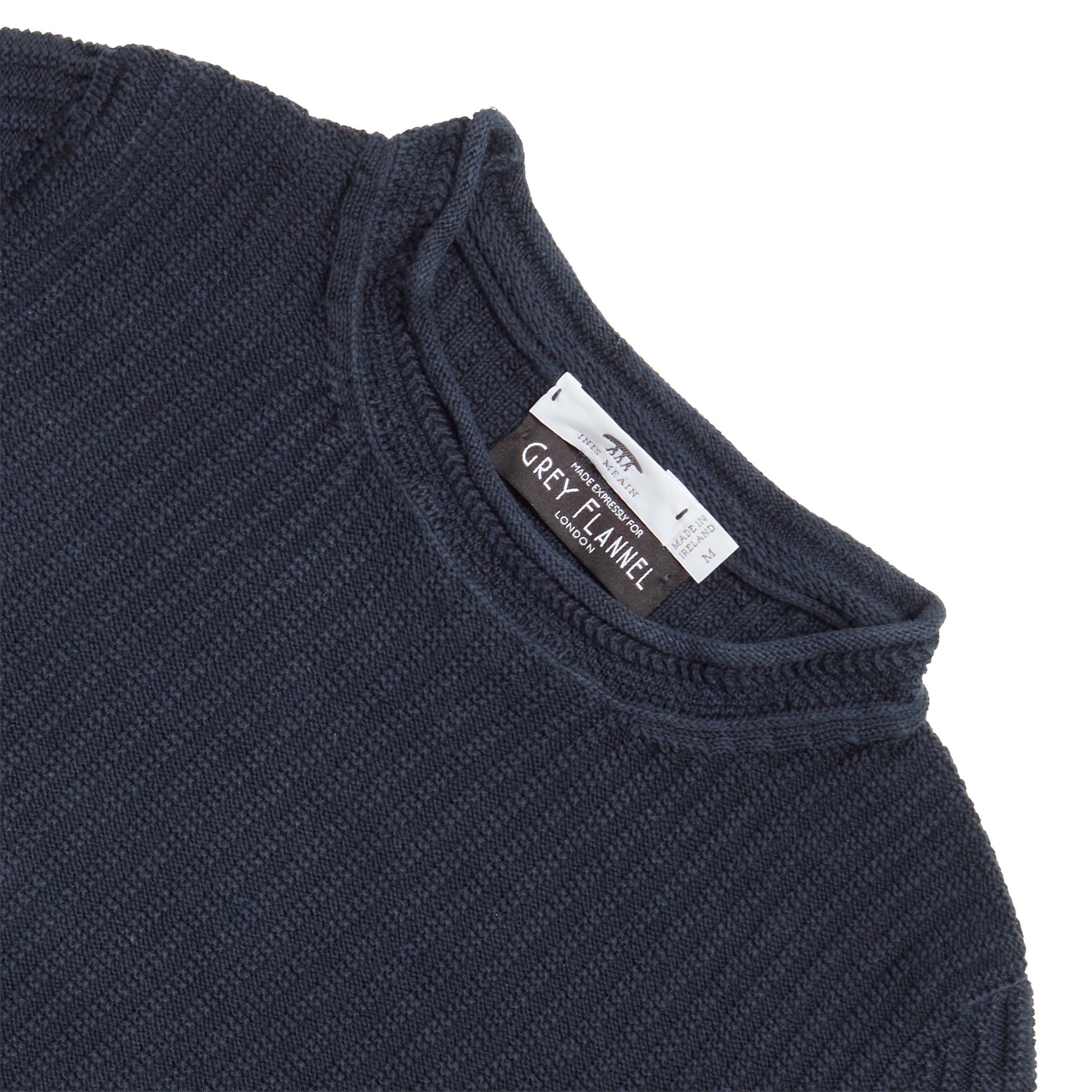 Navy Moss Rib Chevron Tunic