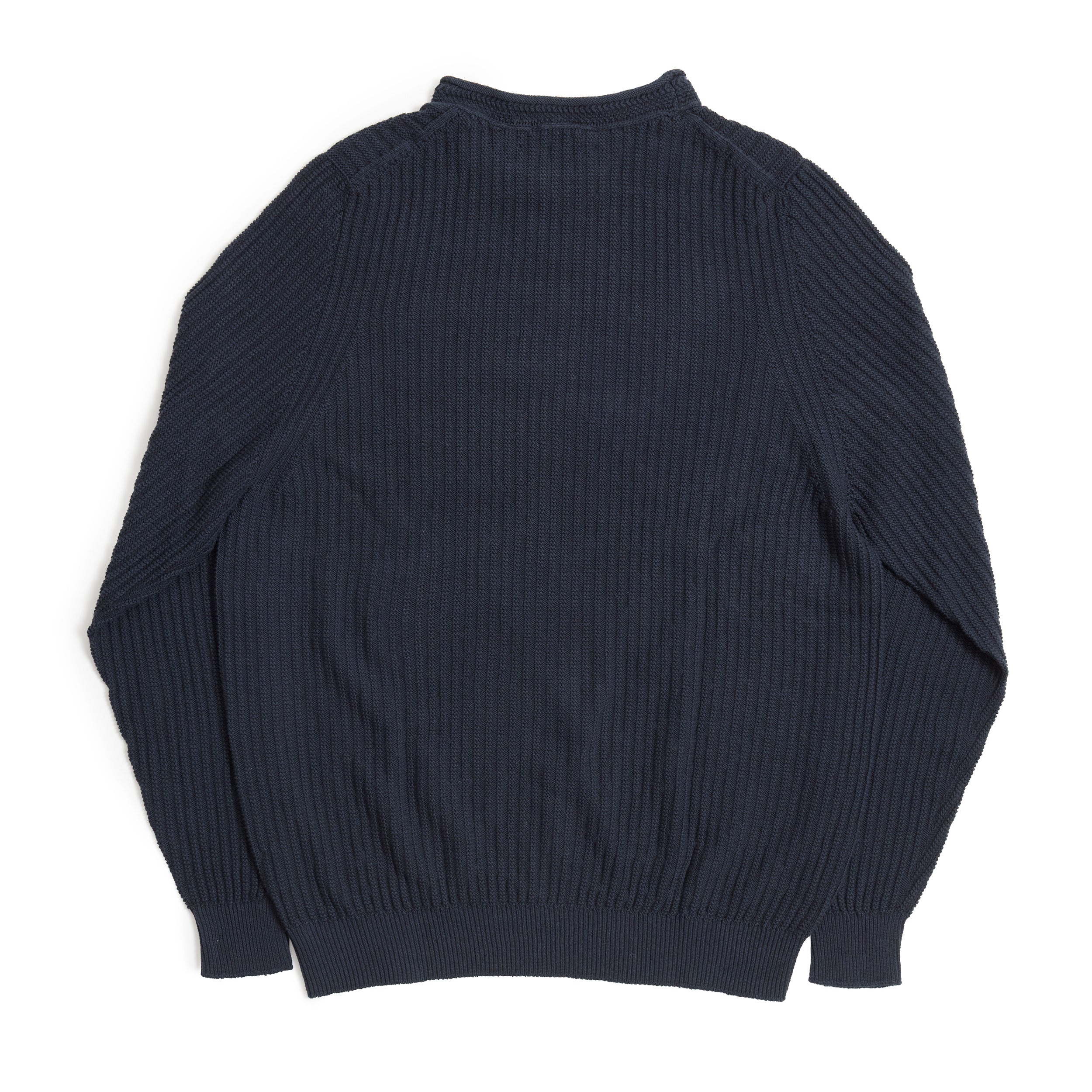 Navy Moss Rib Chevron Tunic