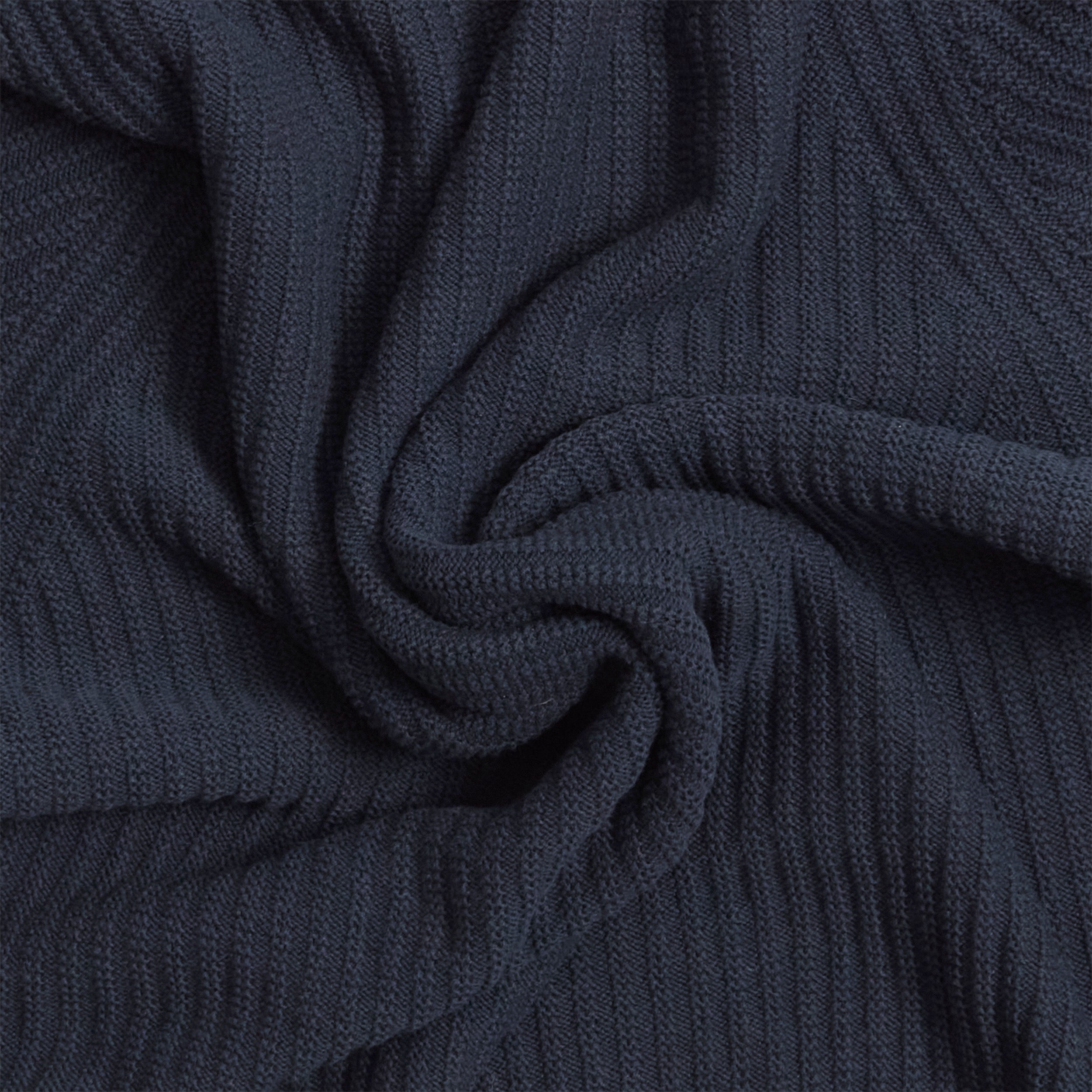 Navy Moss Rib Chevron Tunic