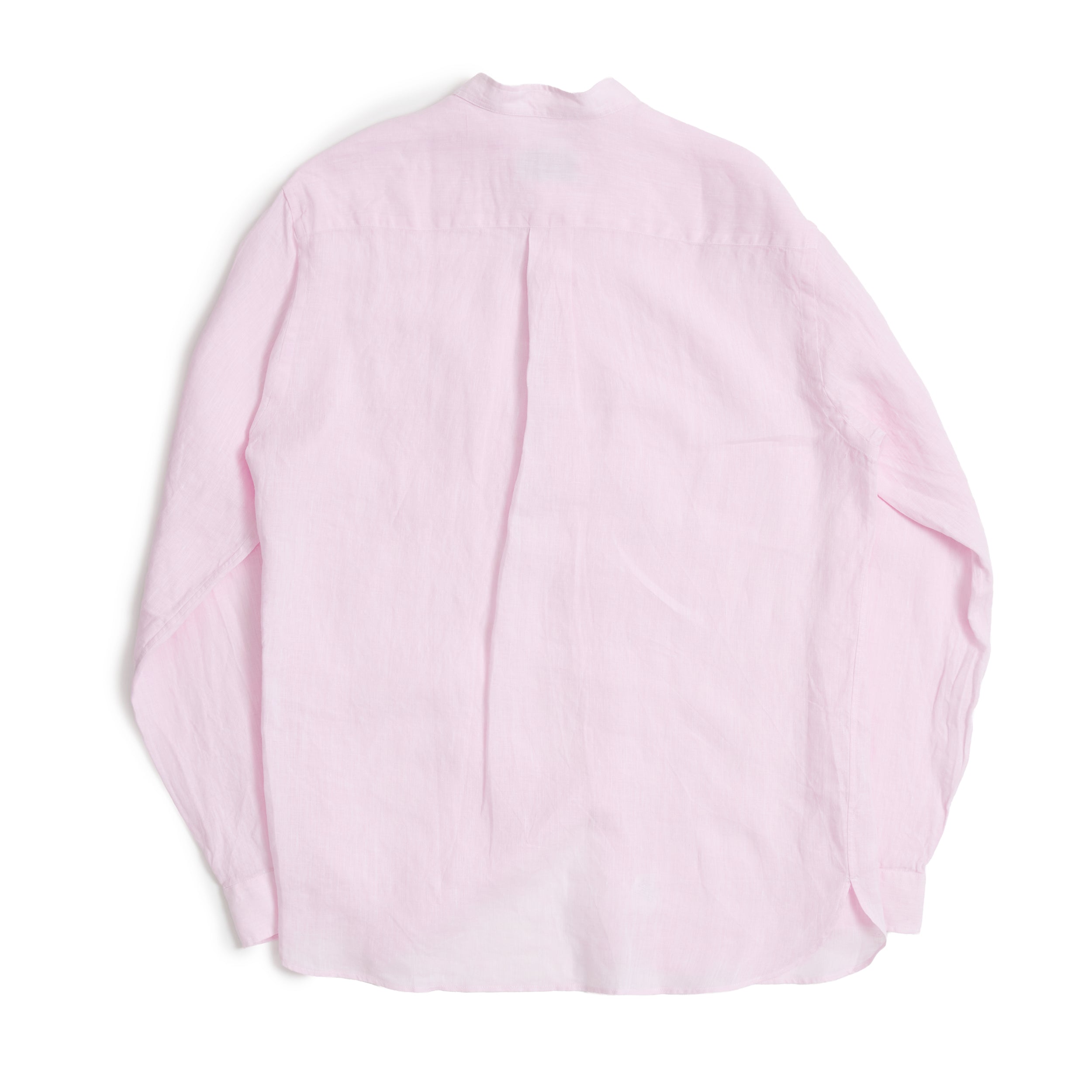 Rose Collarless Linen Shirt