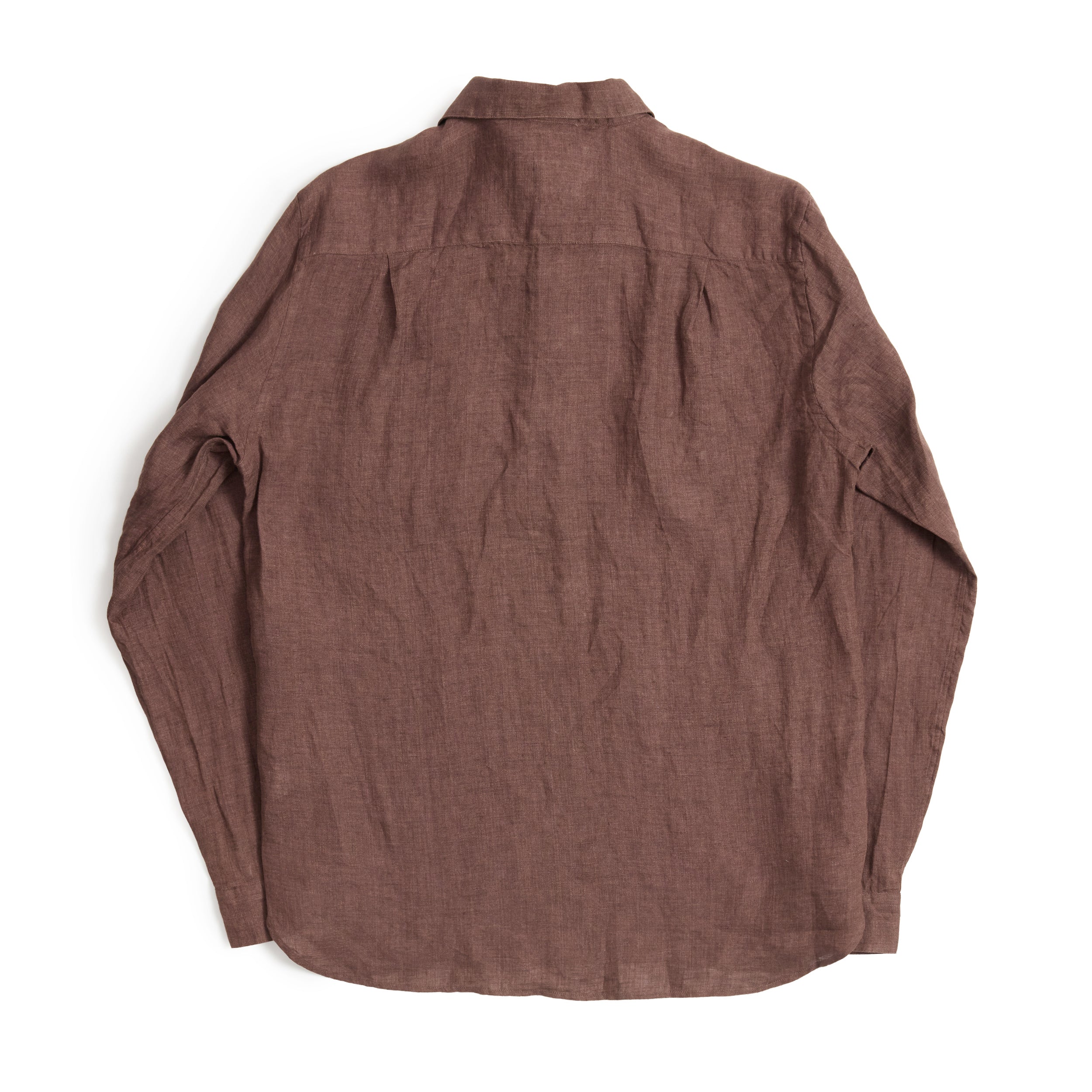 Brown Linen Popover Shirt