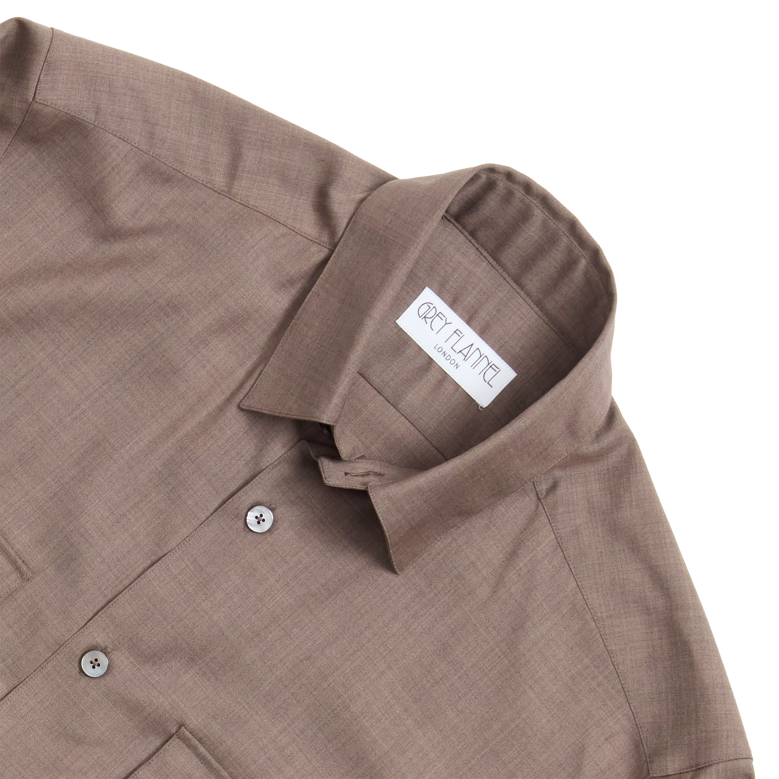 Marron Merino Sport Shirt