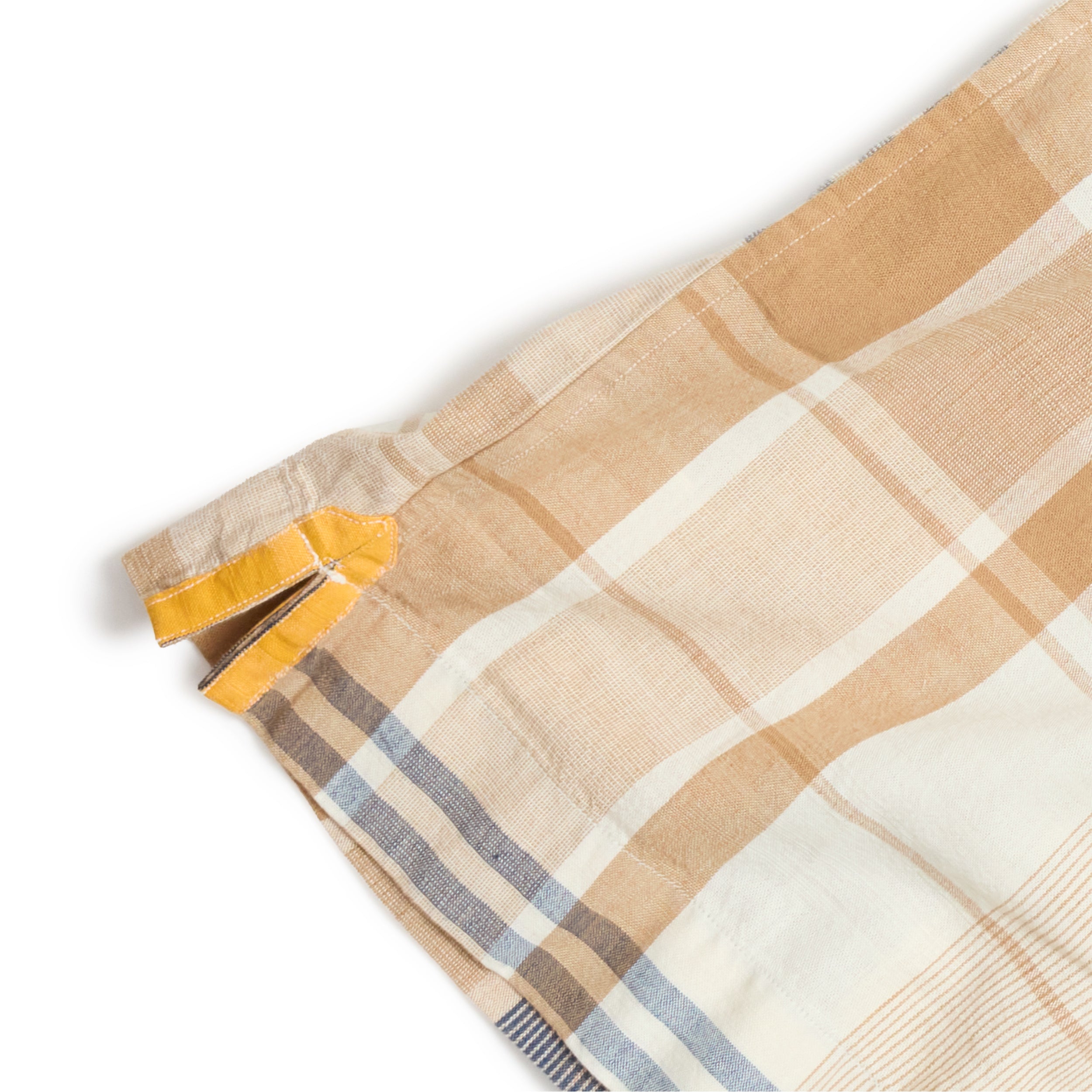Natural Raw Stout Madras / N°30 Cuban Short Sleeve Shirt