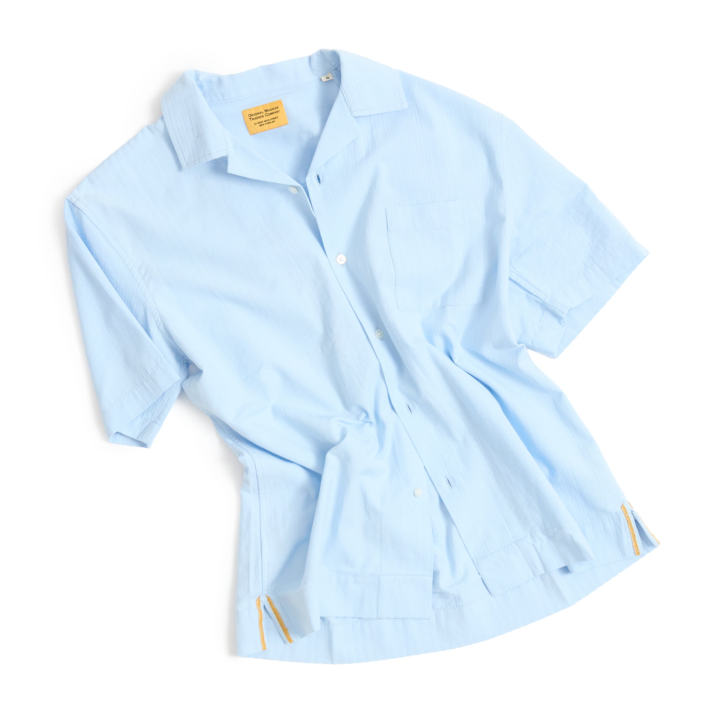 Sky Blue Seersucker / N°30 Cuban Short Sleeve Shirt