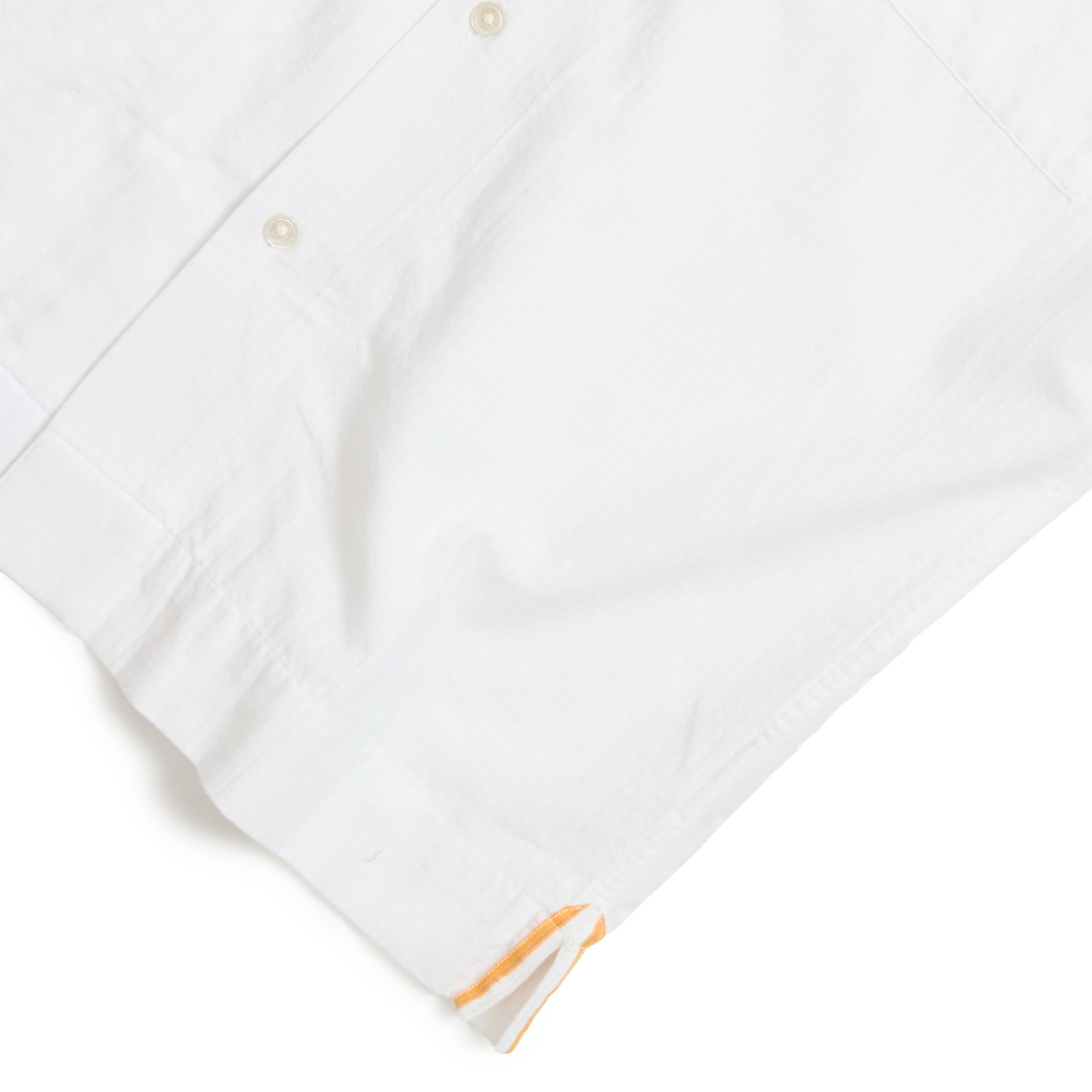 White Seersucker / N°30 Cuban Short Sleeve Shirt