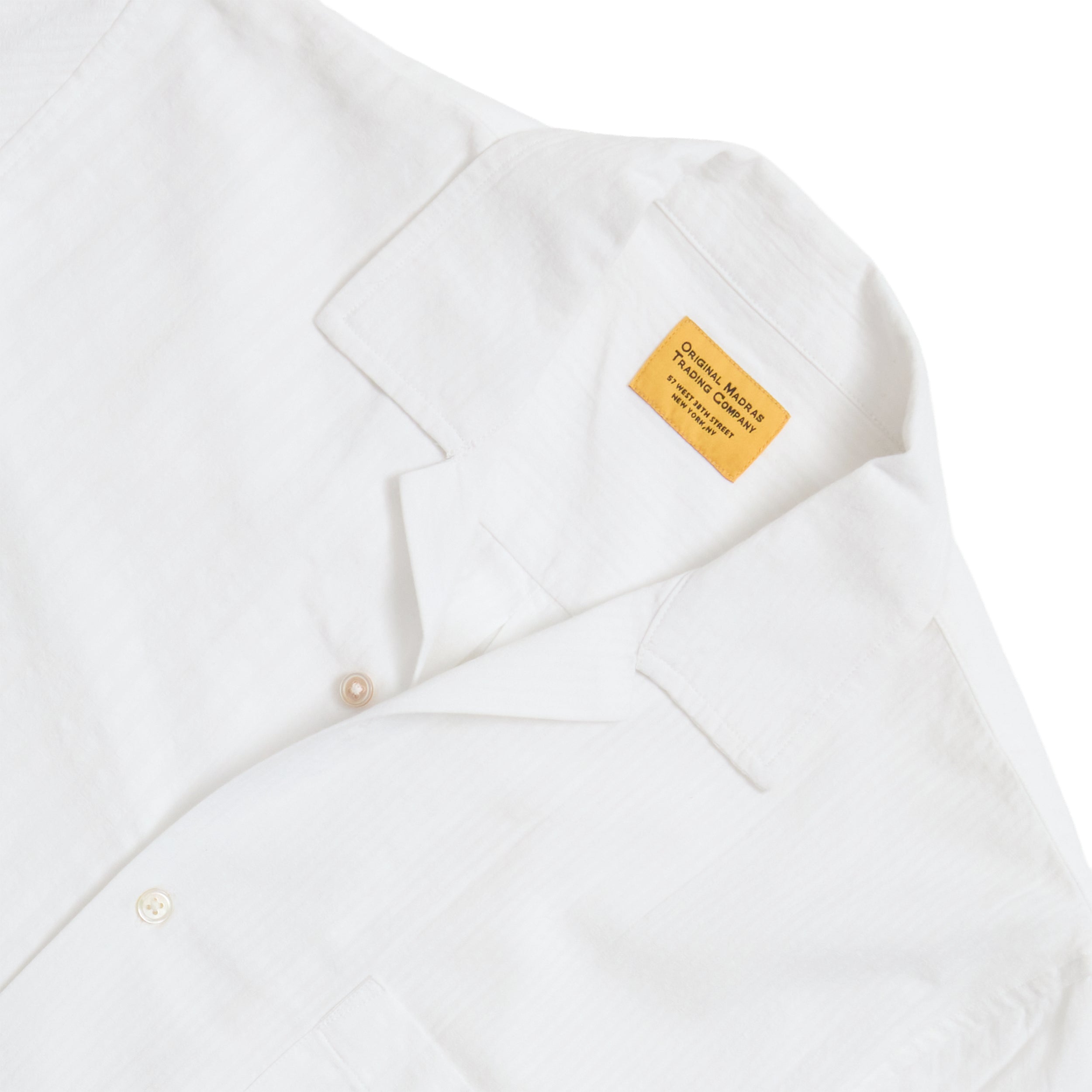 White Seersucker / N°30 Cuban Short Sleeve Shirt